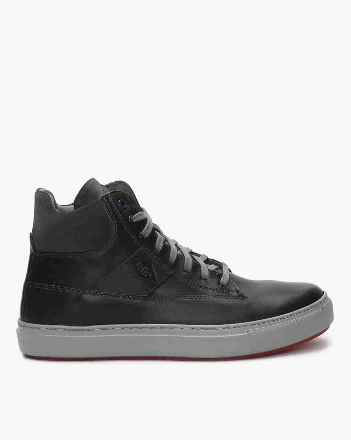 High-Top Lace-Up Casual Shoes