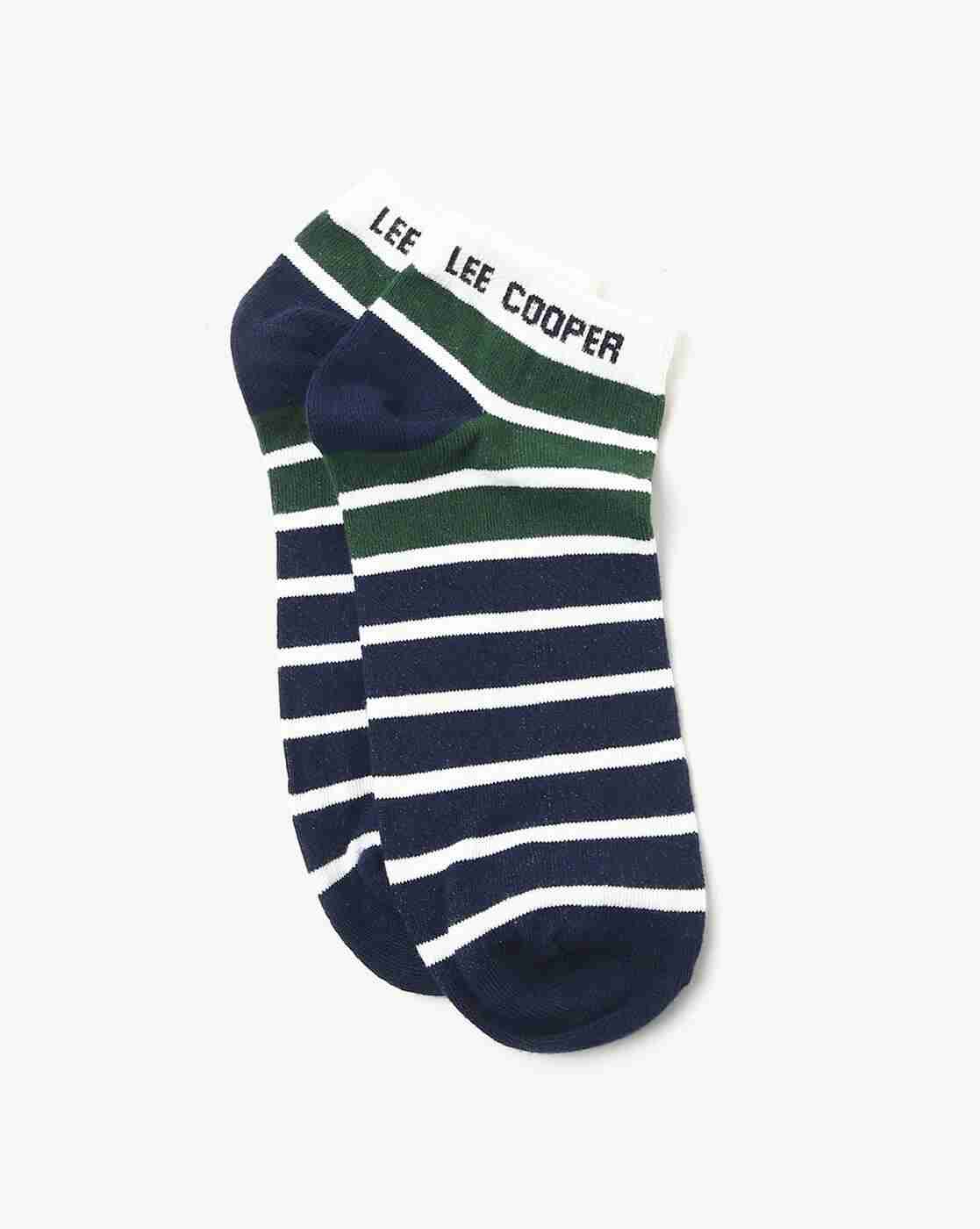 Lee Cooper | Pack of 2 Stripe Patterned-Knit Ankle-Length Socks|1