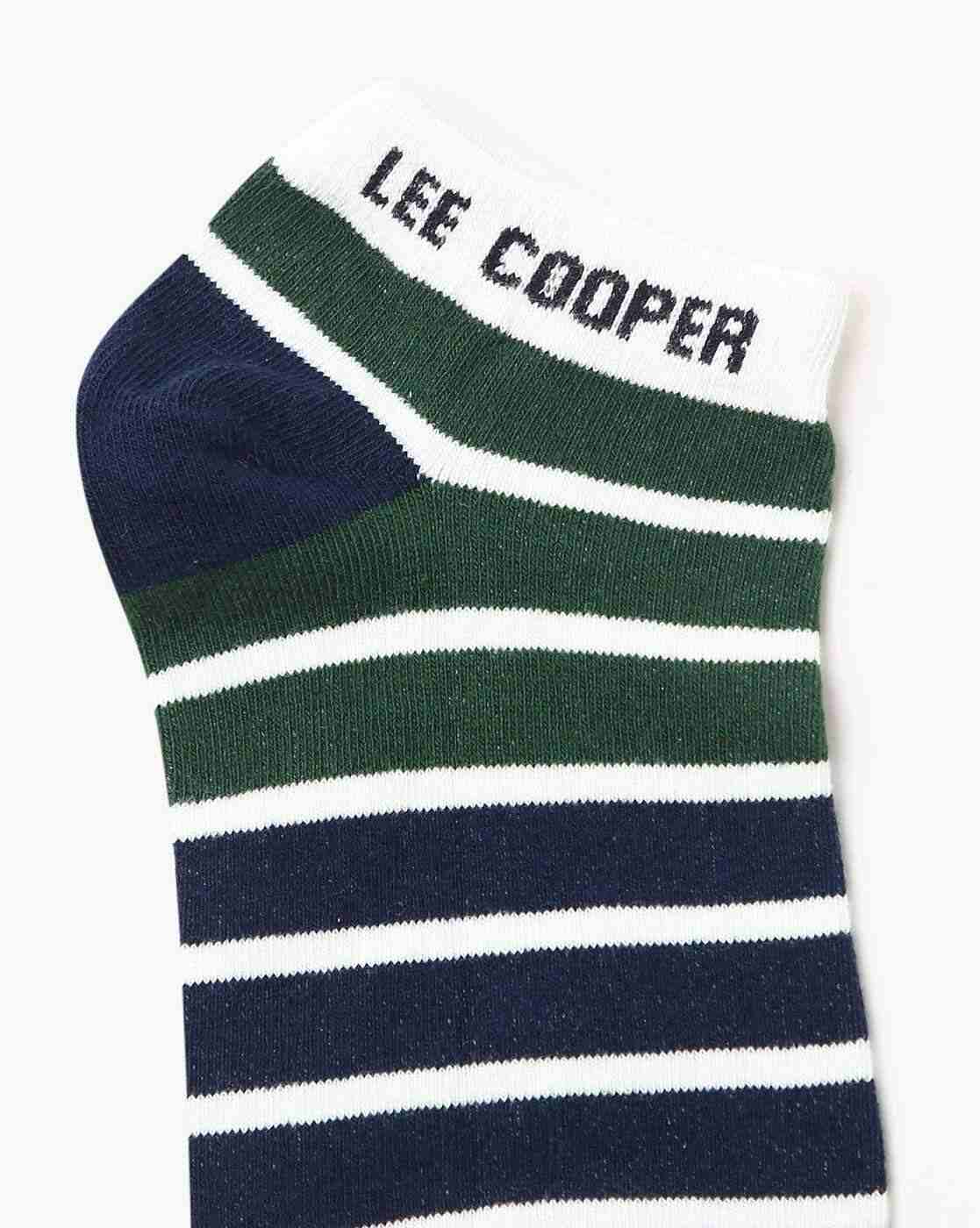 Lee Cooper | Pack of 2 Stripe Patterned-Knit Ankle-Length Socks|4