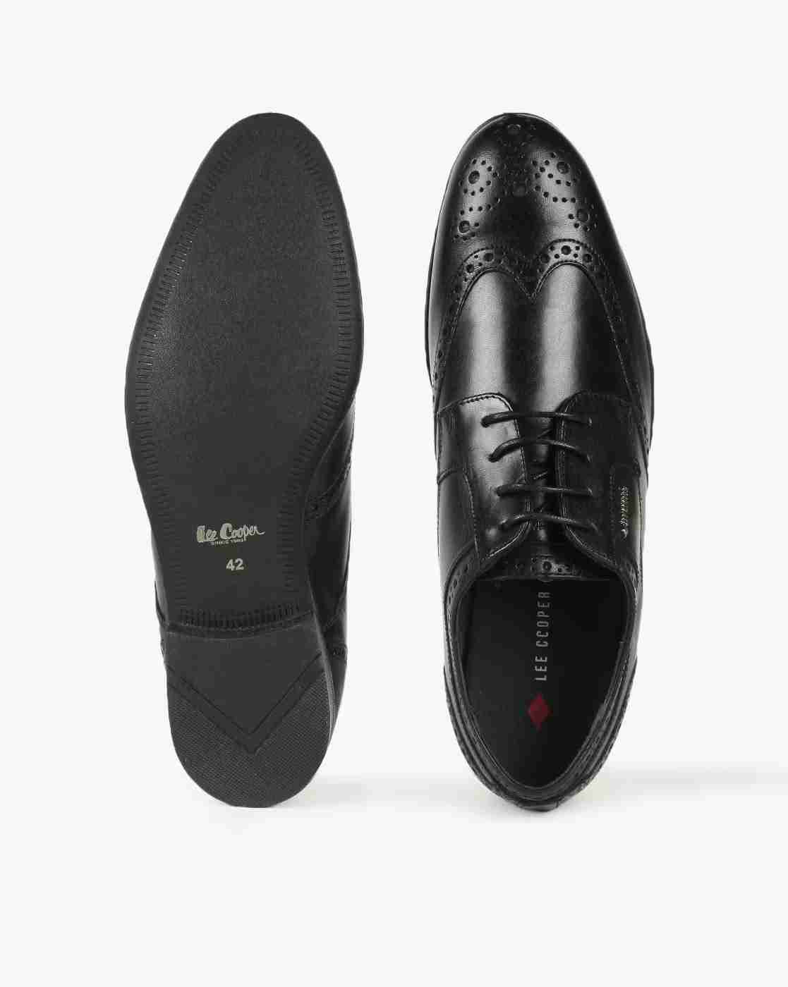 Lee Cooper | Panelled Oxford Shoes with Broguing|3