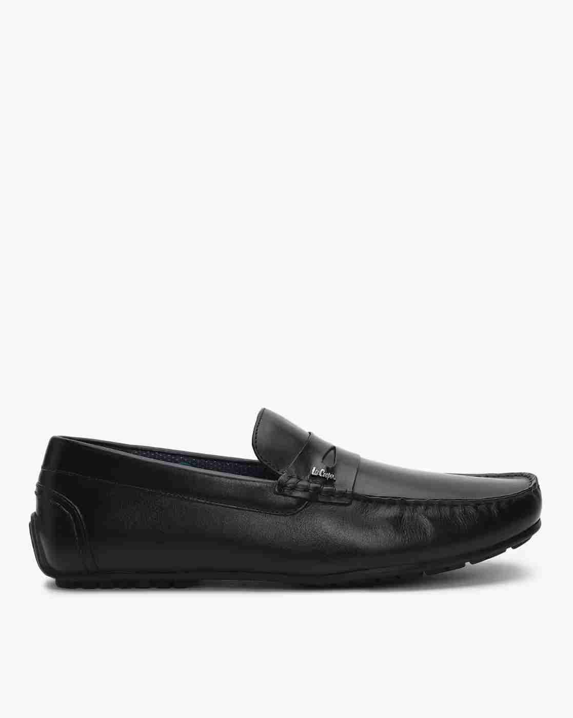 Leather Round-Toe Penny Loafers
