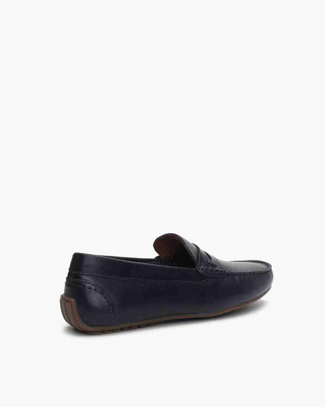 Lee Cooper | Leather Round-Toe Penny Loafers|1