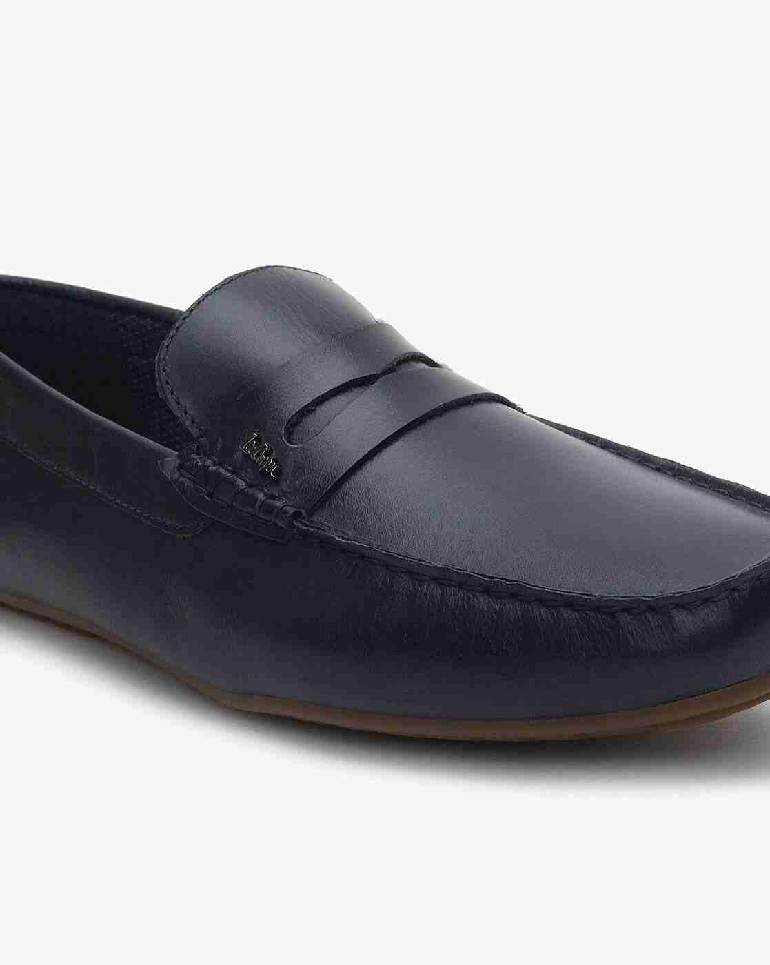 Lee Cooper | Leather Round-Toe Penny Loafers|3