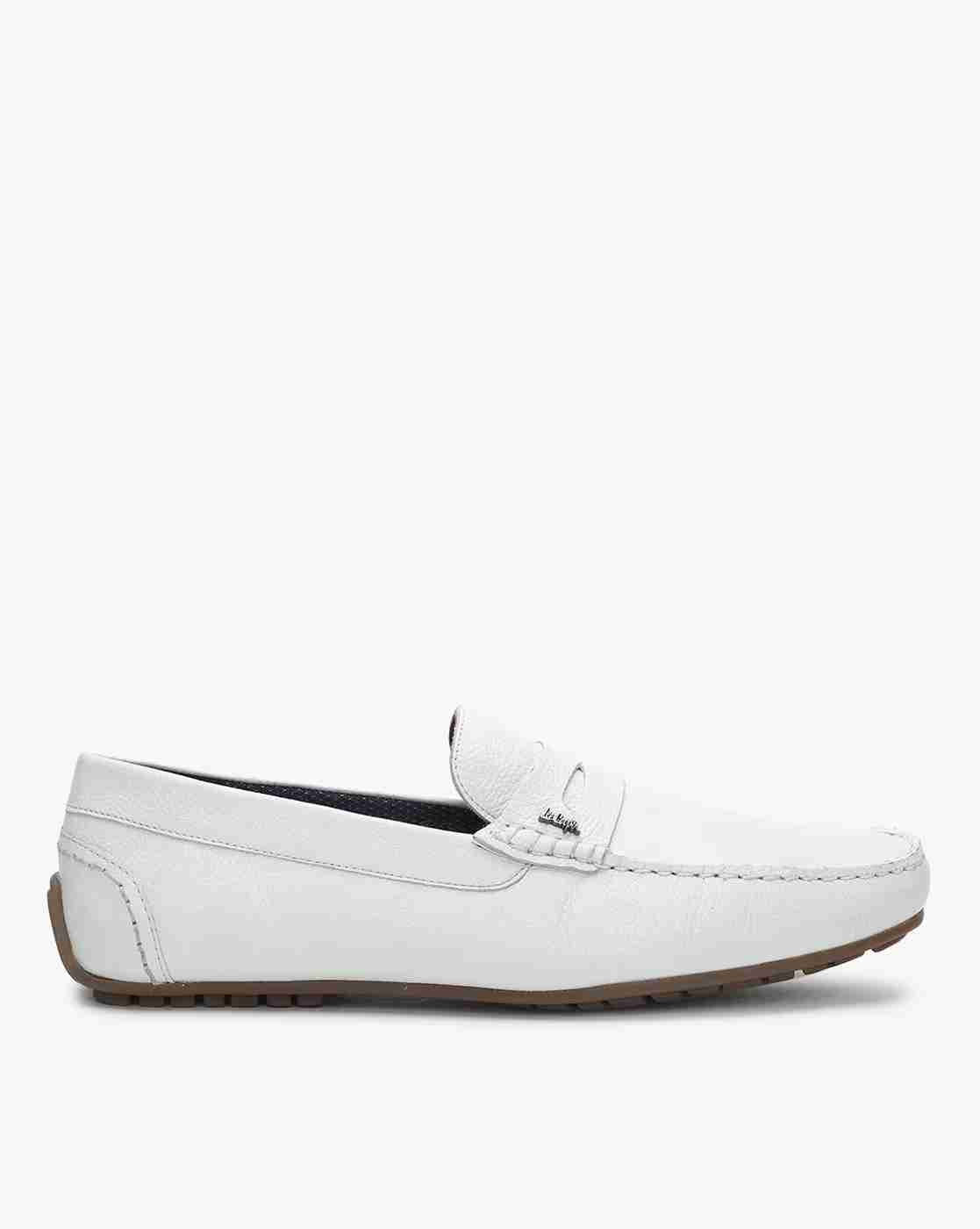 Leather Round-Toe Penny Loafers