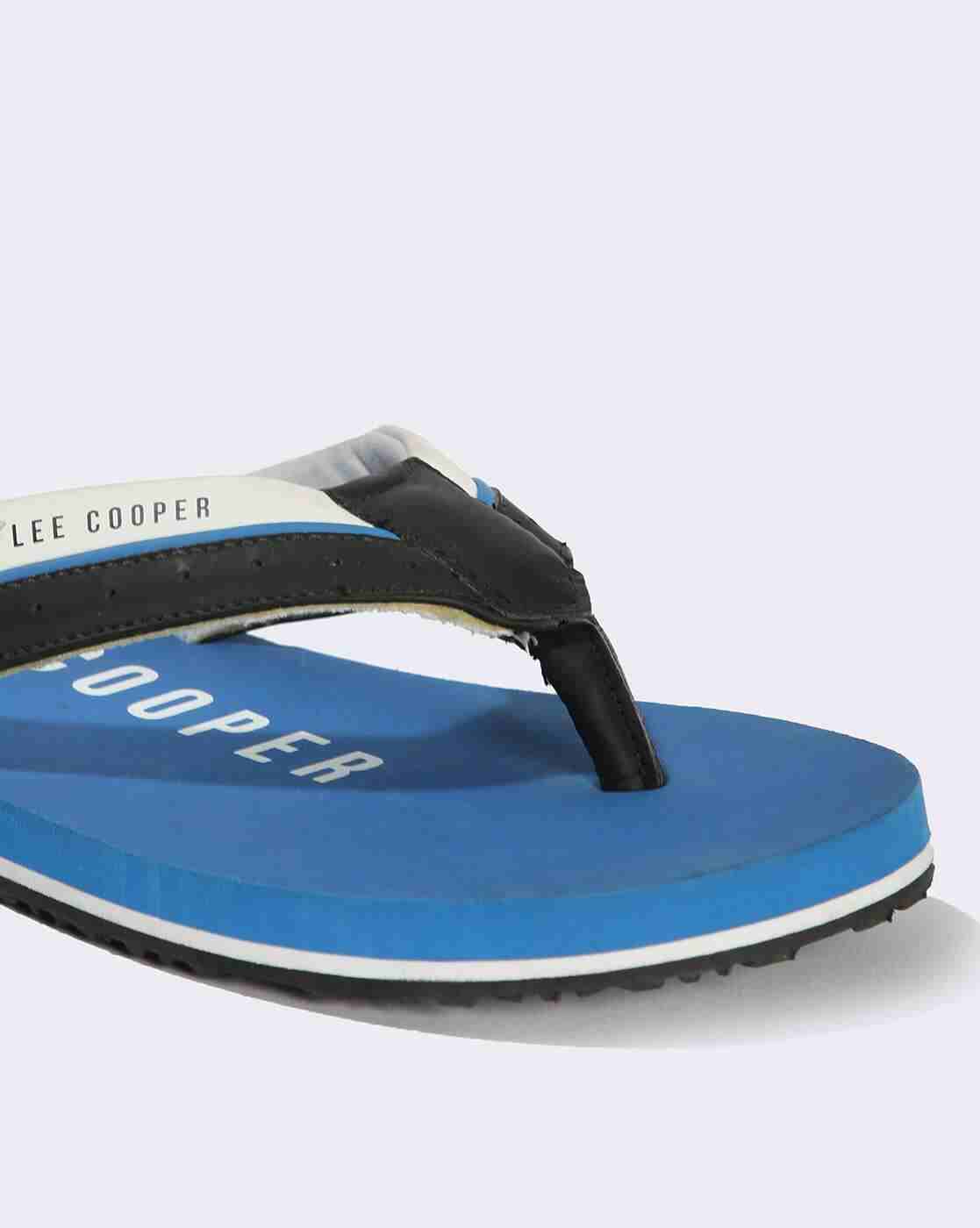 Lee Cooper | Men Brand Print Thong-Strap Flip-Flops|5