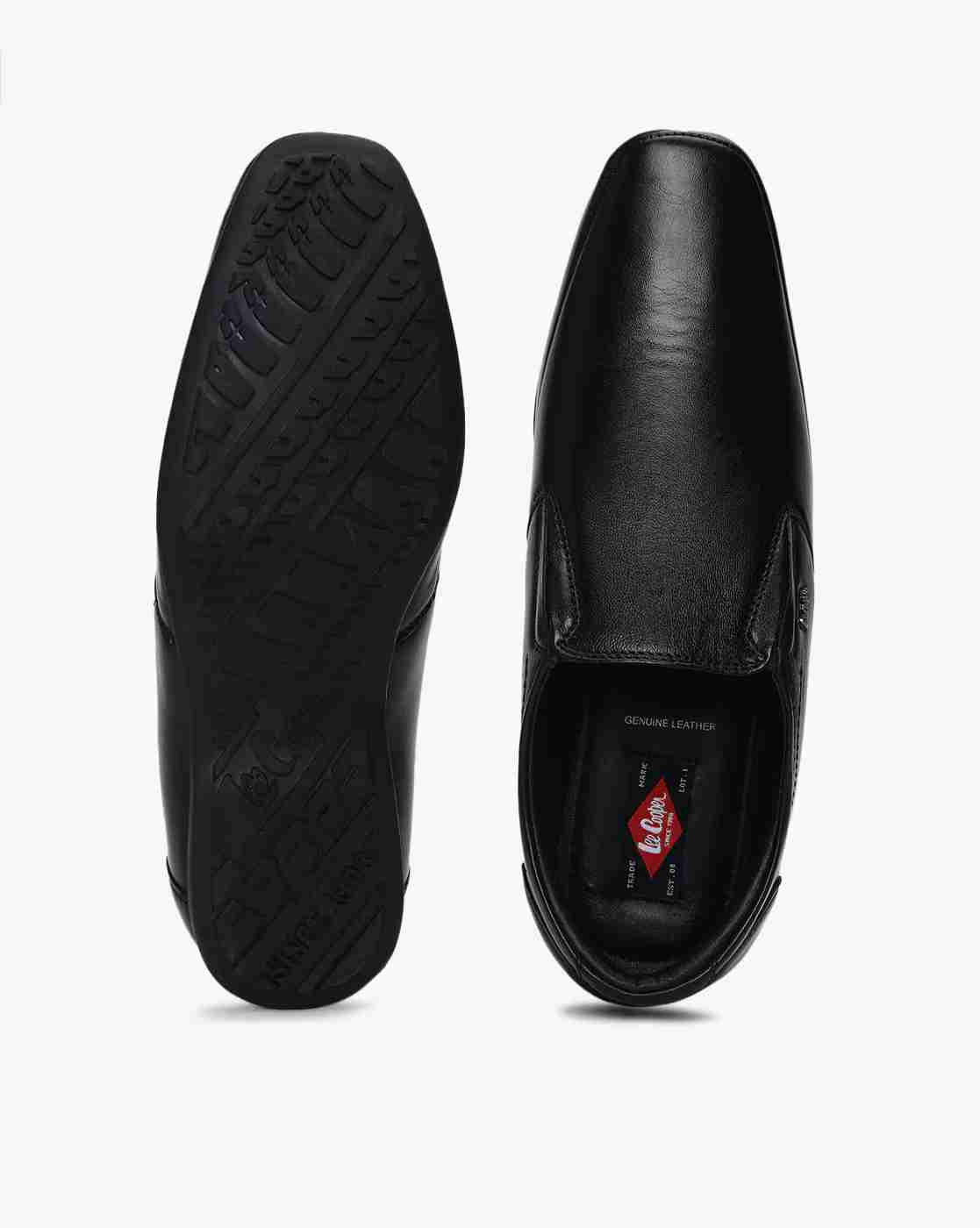 Lee Cooper | Panelled Leather Slip-On Formal Shoes|2