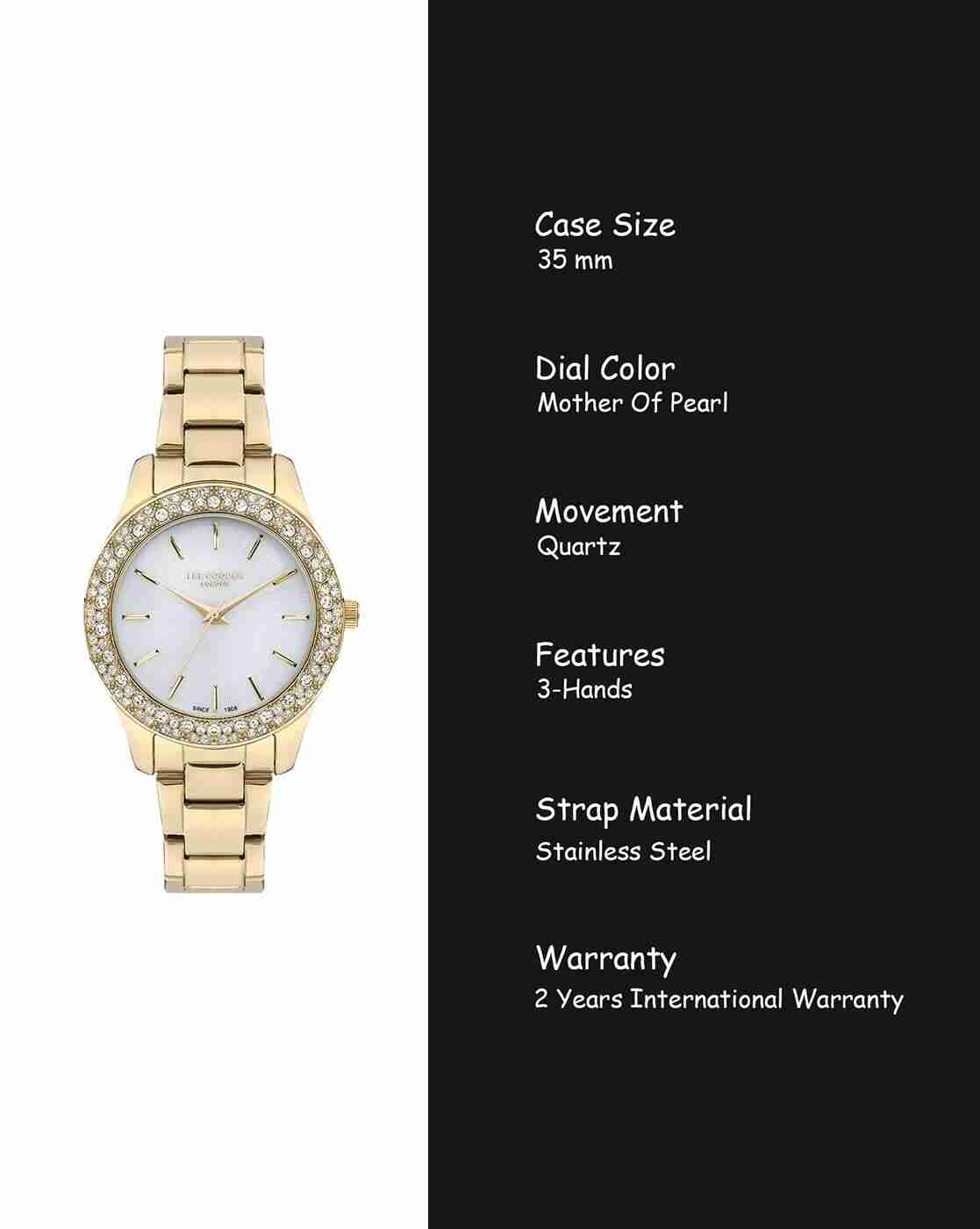 Lee Cooper | LC07390.120 Analogue Watch with Stainless Steel Watch|4