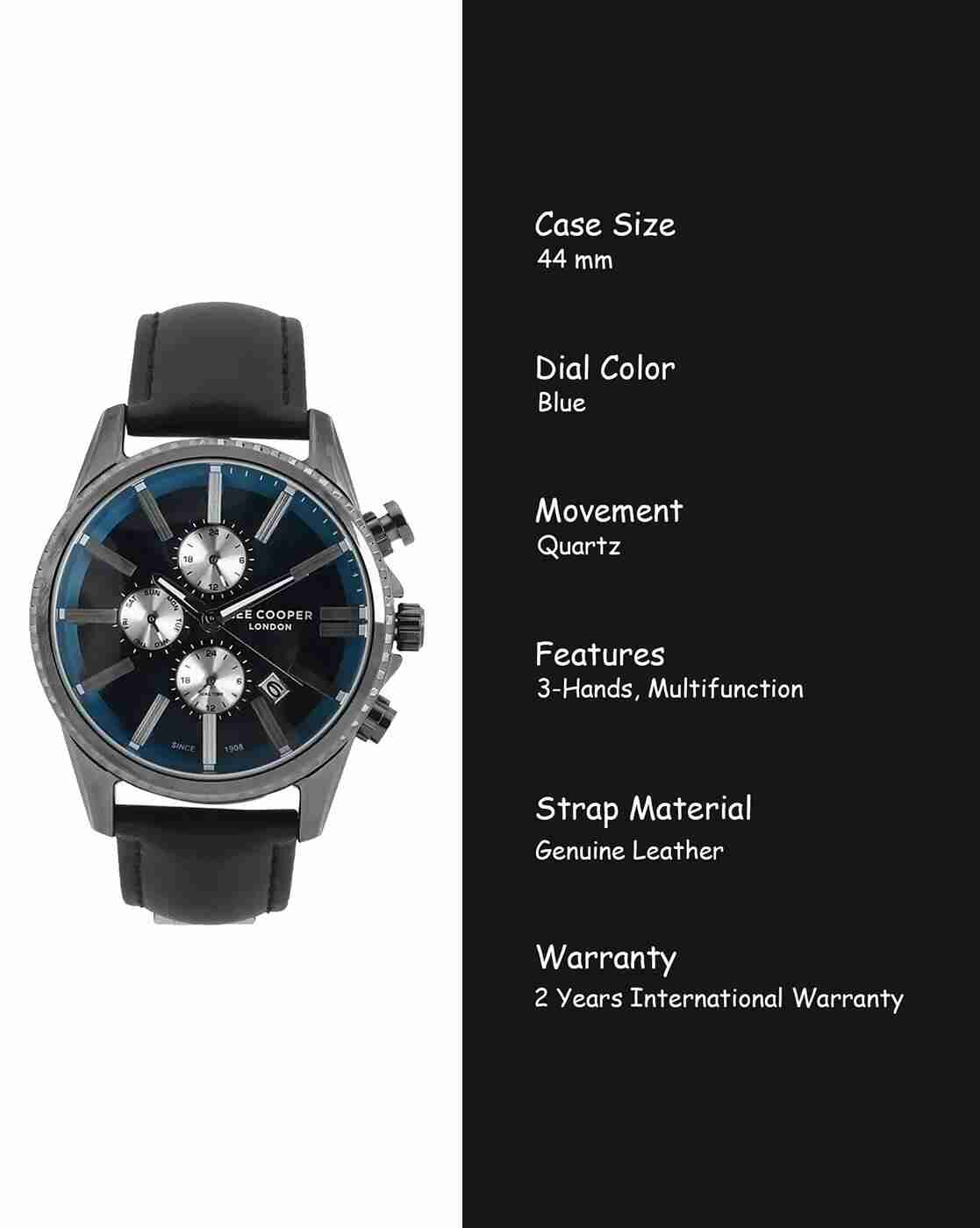Lee Cooper | LC07398.091 Analogue Watch with Leather Strap|5