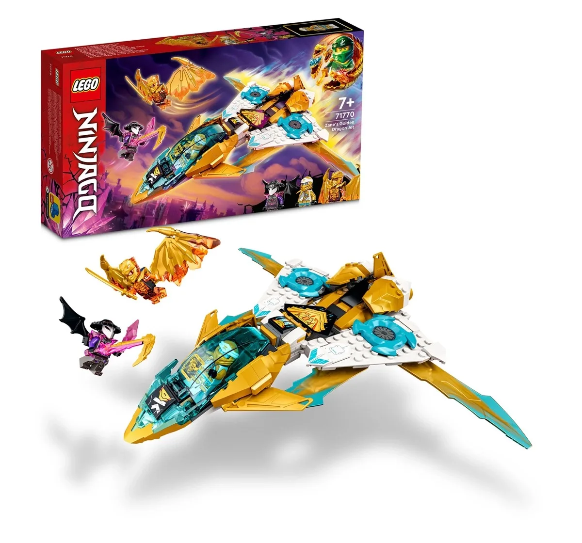 LEGO NINJAGO Zane's Golden Dragon Jet 71770 Building Kit 258