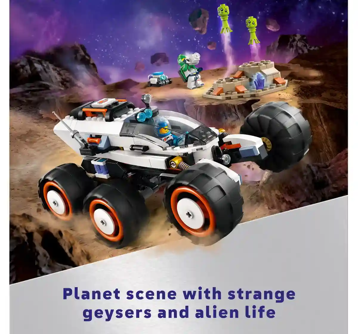 Lego City Space Explorer Rover And Alien Life 60431 Multicolour