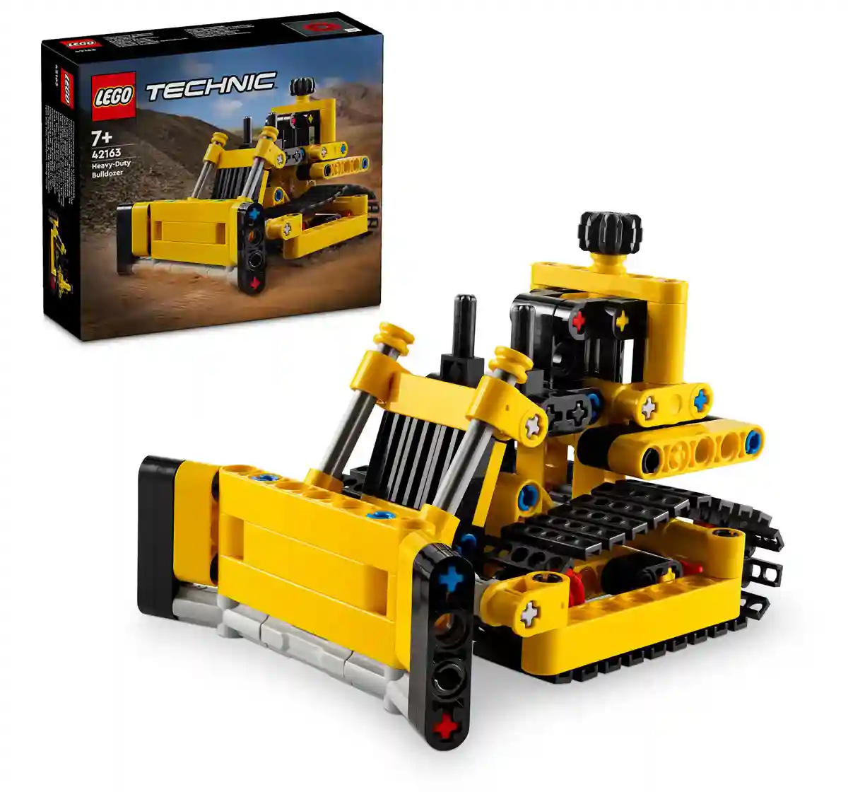 Lego Technic Heavy-Duty Bulldozer Set 42163 Multicolour For Kids Ages 7Y+ (195 Pieces)