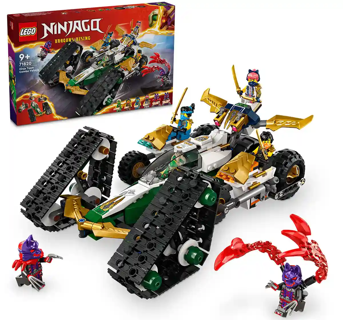 Lego Ninjago Ninja Team Combo Vehicle 4-In-1 Toy 71820 (576 Pieces)