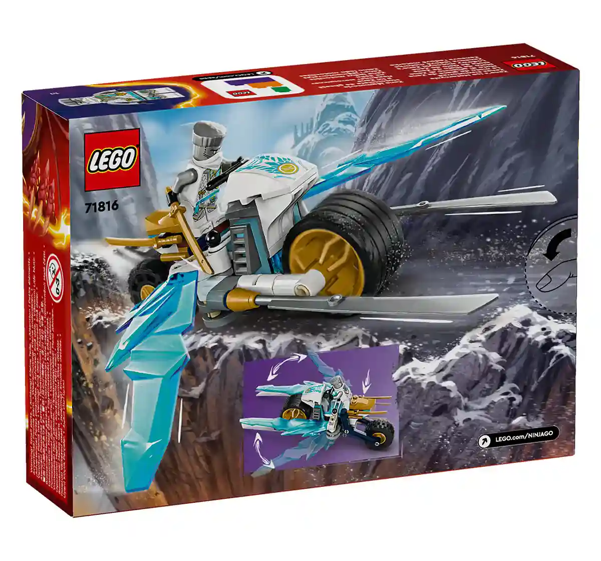 Lego Ninjago Zane's Ice Motorcycle Toy Set 71816 (84 Pieces)