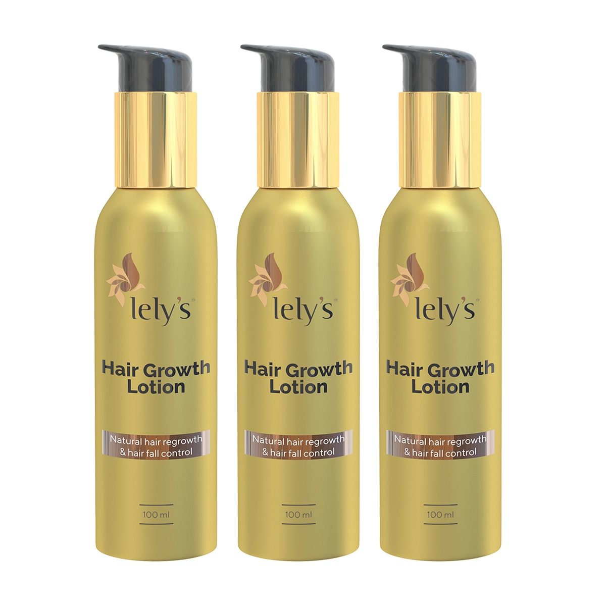 lely's | Lely's Hair Growth Lotion For Both Male And Female - Reduces Hairfall, Promotes Hair Growth, Strengthens Hair, For All Hair Types, Improve Scalp Conditions, Reduces Thinning Hair - 100 Ml Pack of 3 0