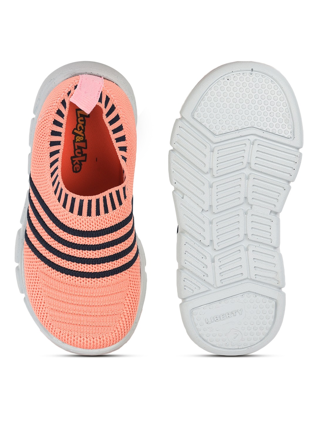 Lucy & Luke by Liberty FLYNN-37 Peach Casual Shoes for Kids