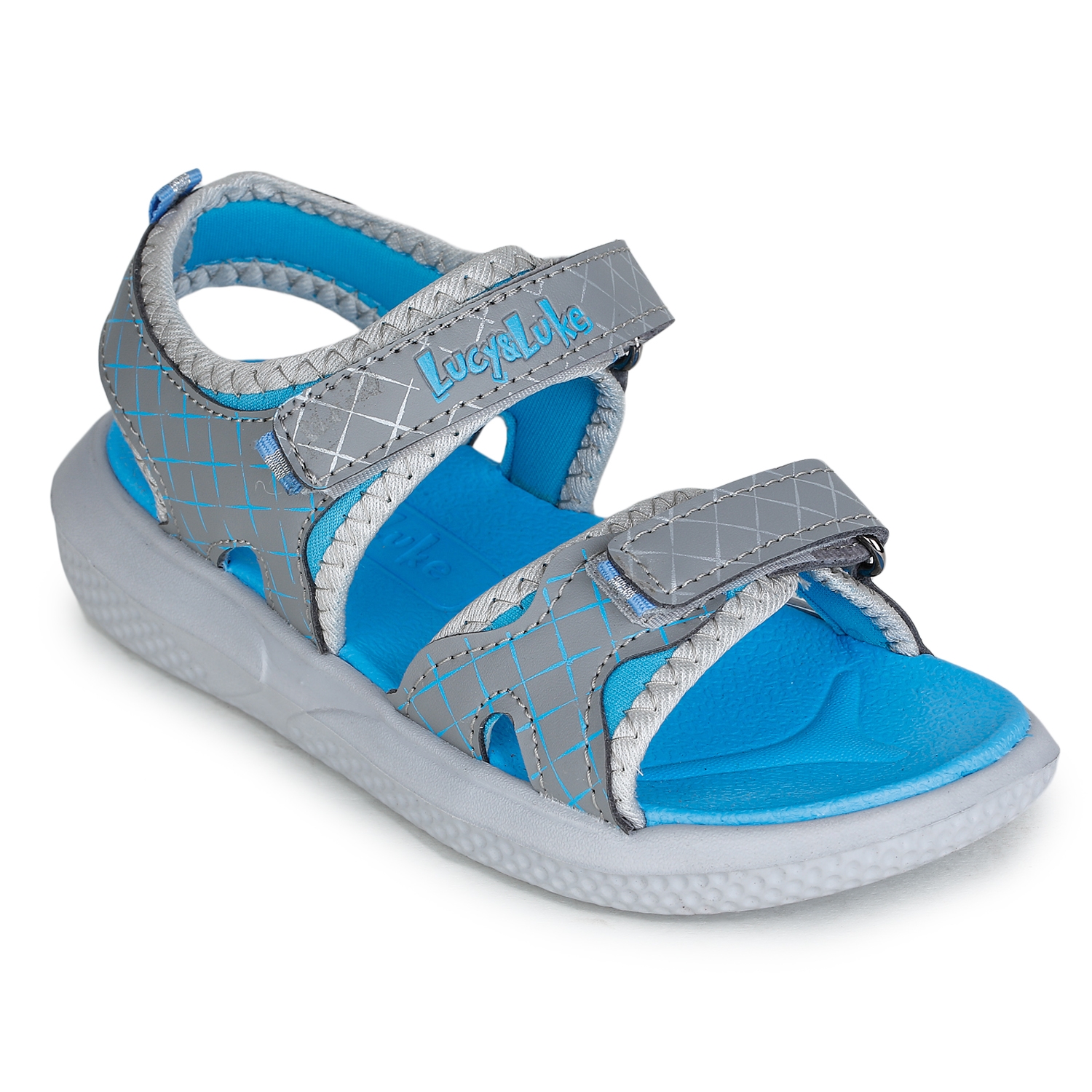 Lucy & Luke by Liberty HIPPO-4 Grey Sandals for Kids