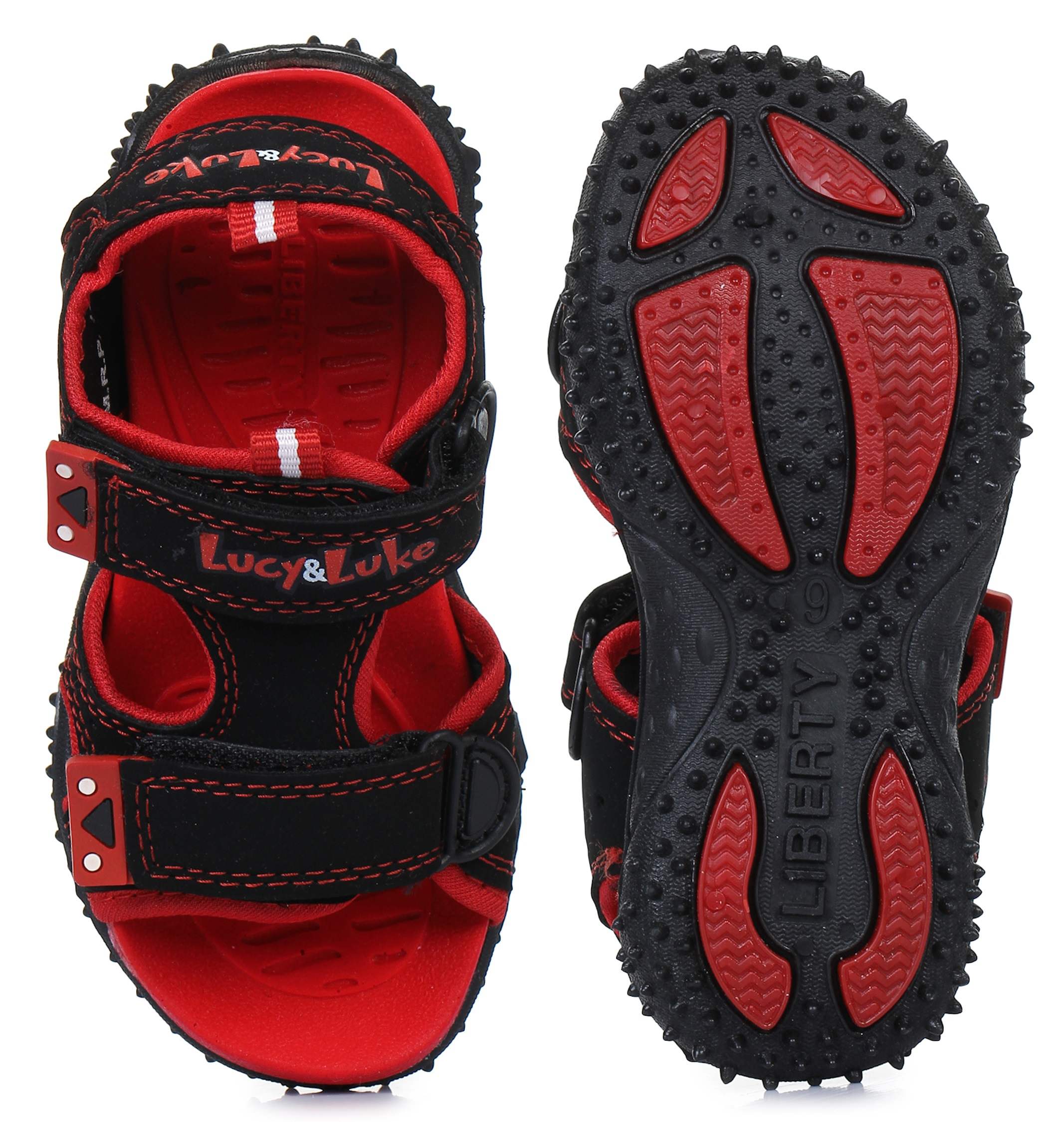 Lucy & Luke by Liberty POLO Black Sandals for Kids