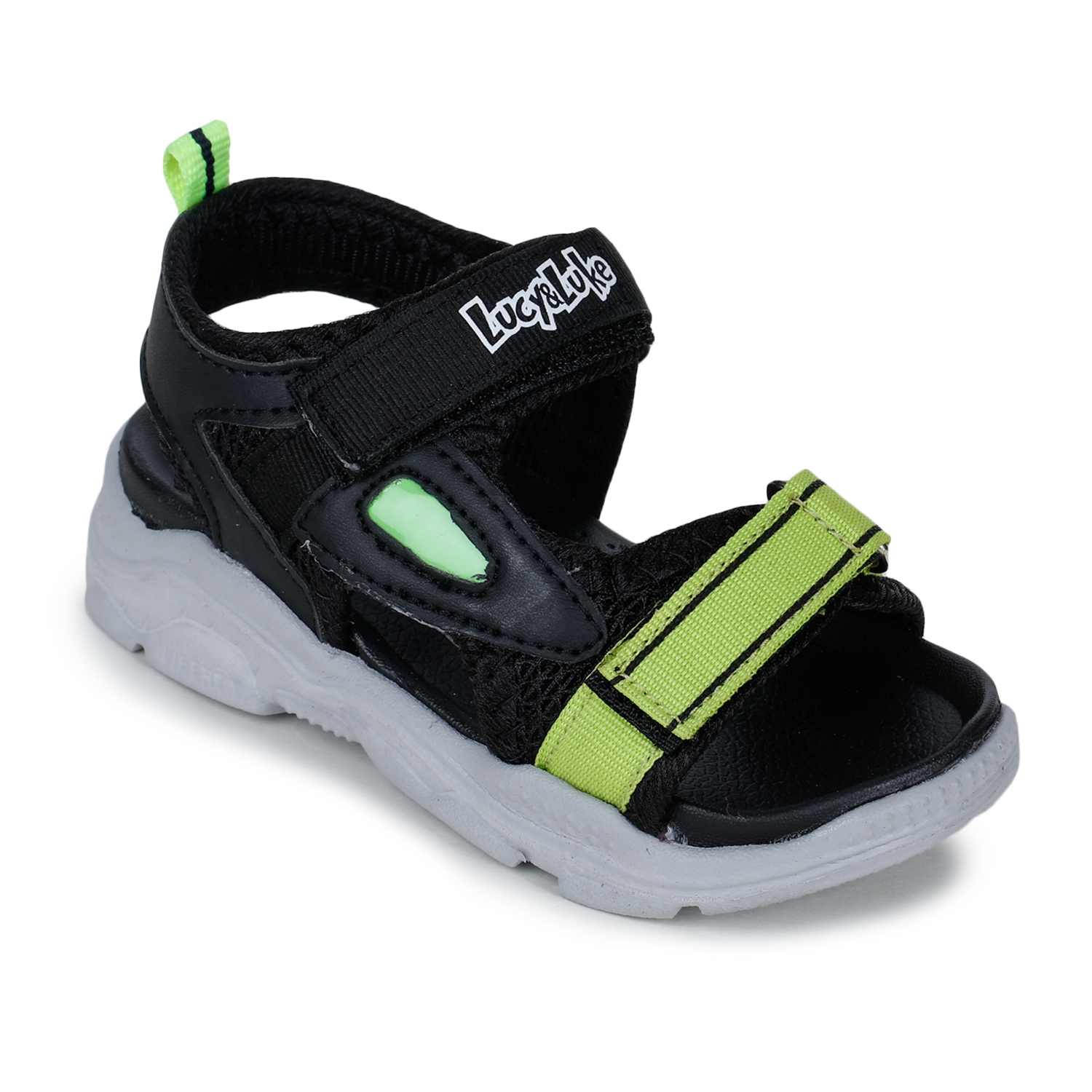 Lucy & Luke by Liberty RICKY-4 Black Sandals for Kids