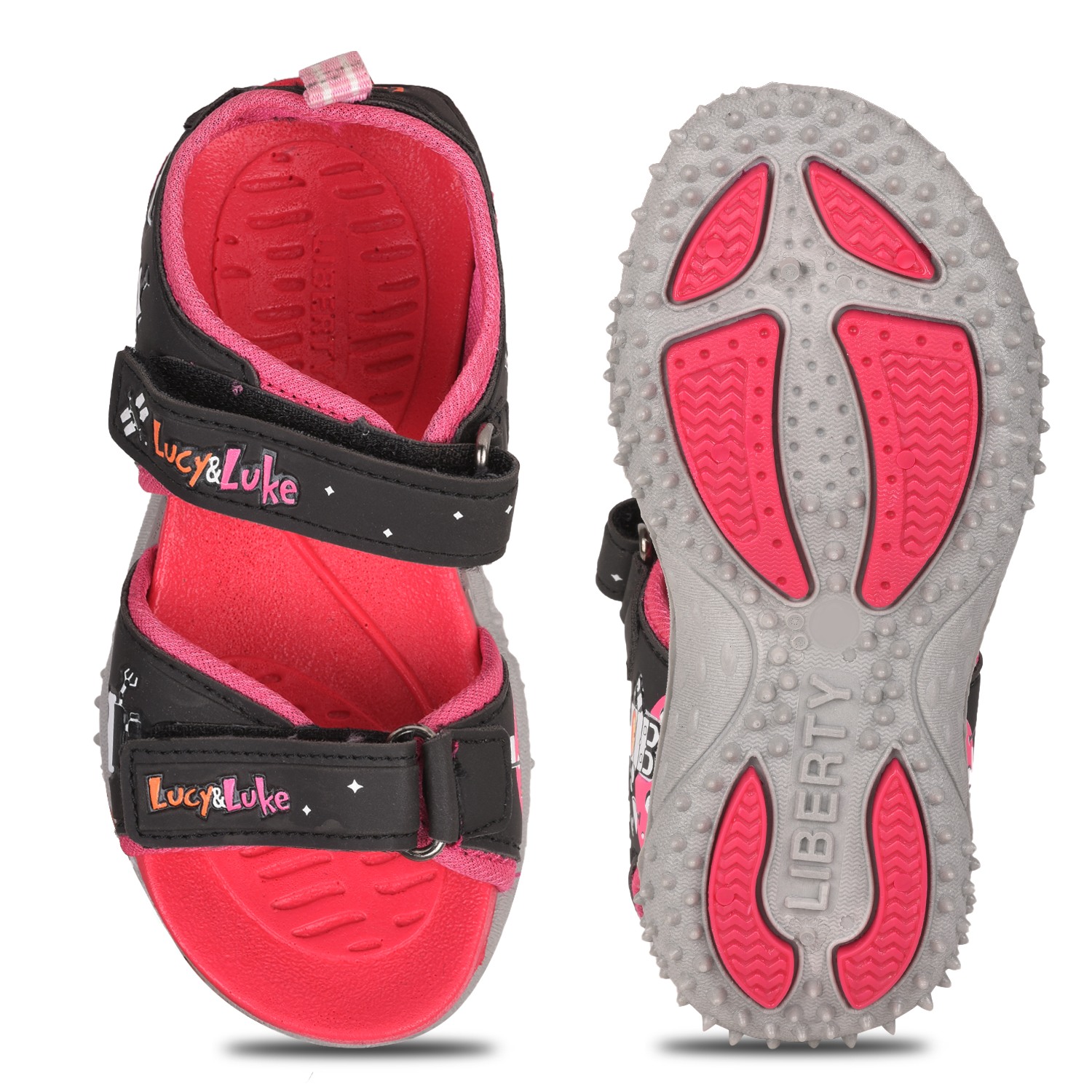 Lucy & Luke by Liberty RICO-19 Pink Sandals for Kids