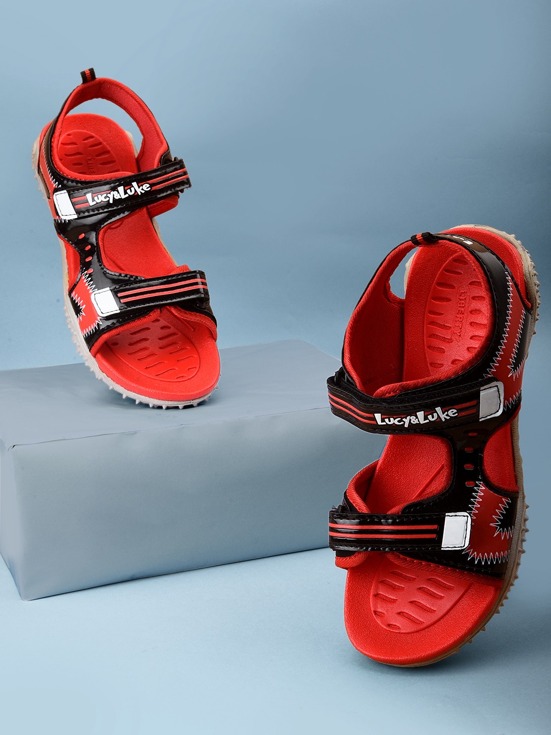 Lucy Luke by Liberty RICO 20 Maroon Sandals for Kids