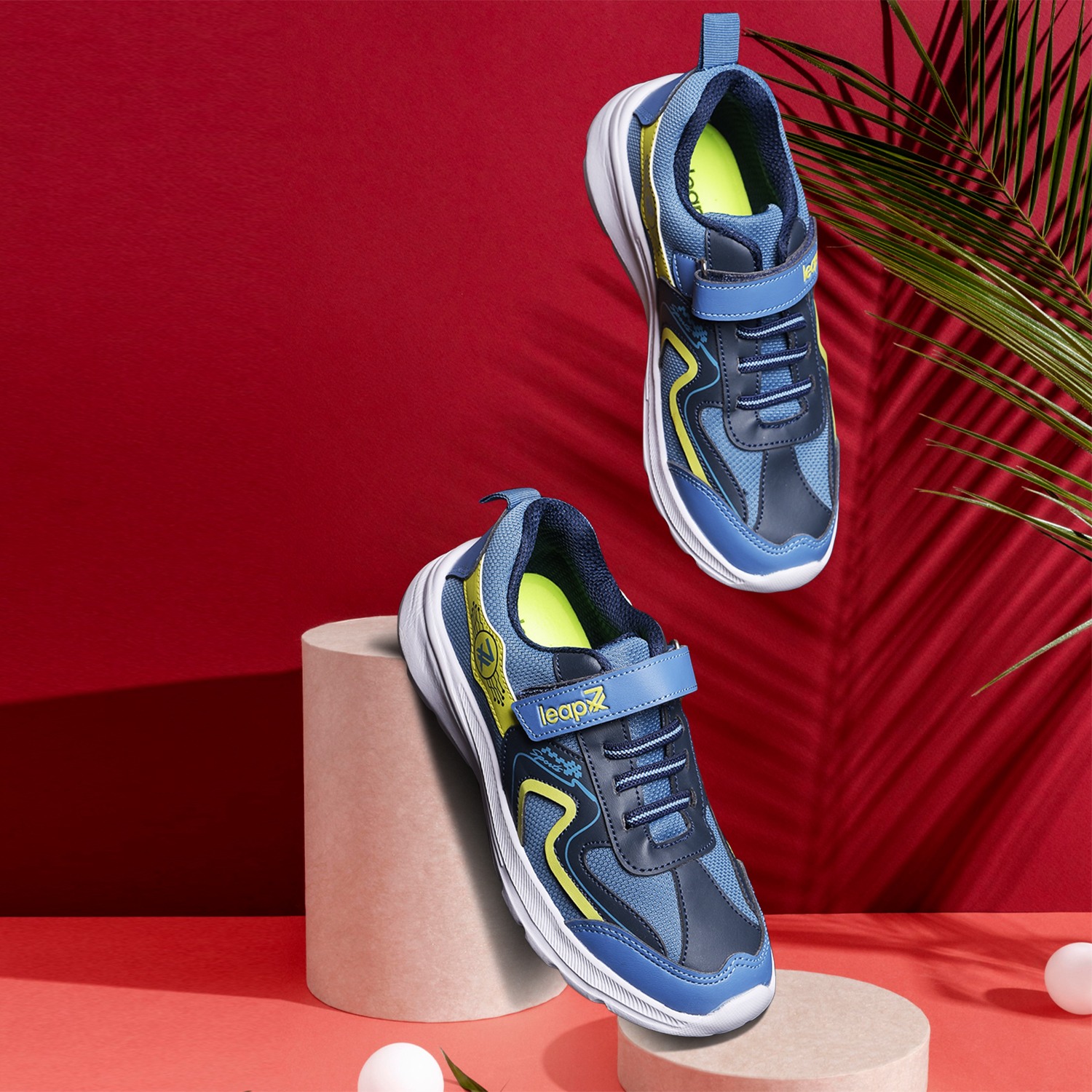 LEAP7X by Liberty TRIVAGO 2L Blue Sports Shoes for Kids