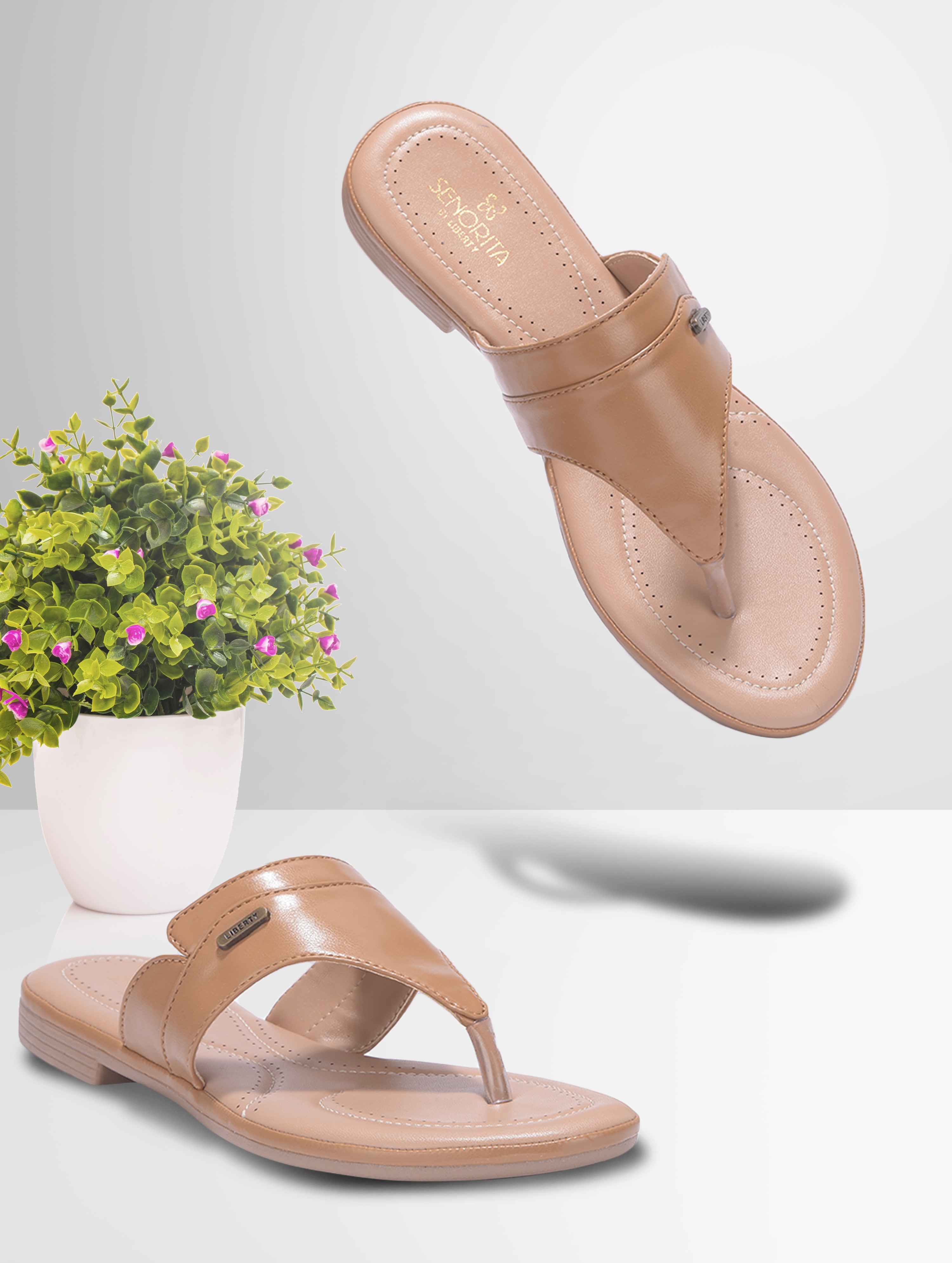 Senorita by Liberty JD 4 Tan Slippers for Women