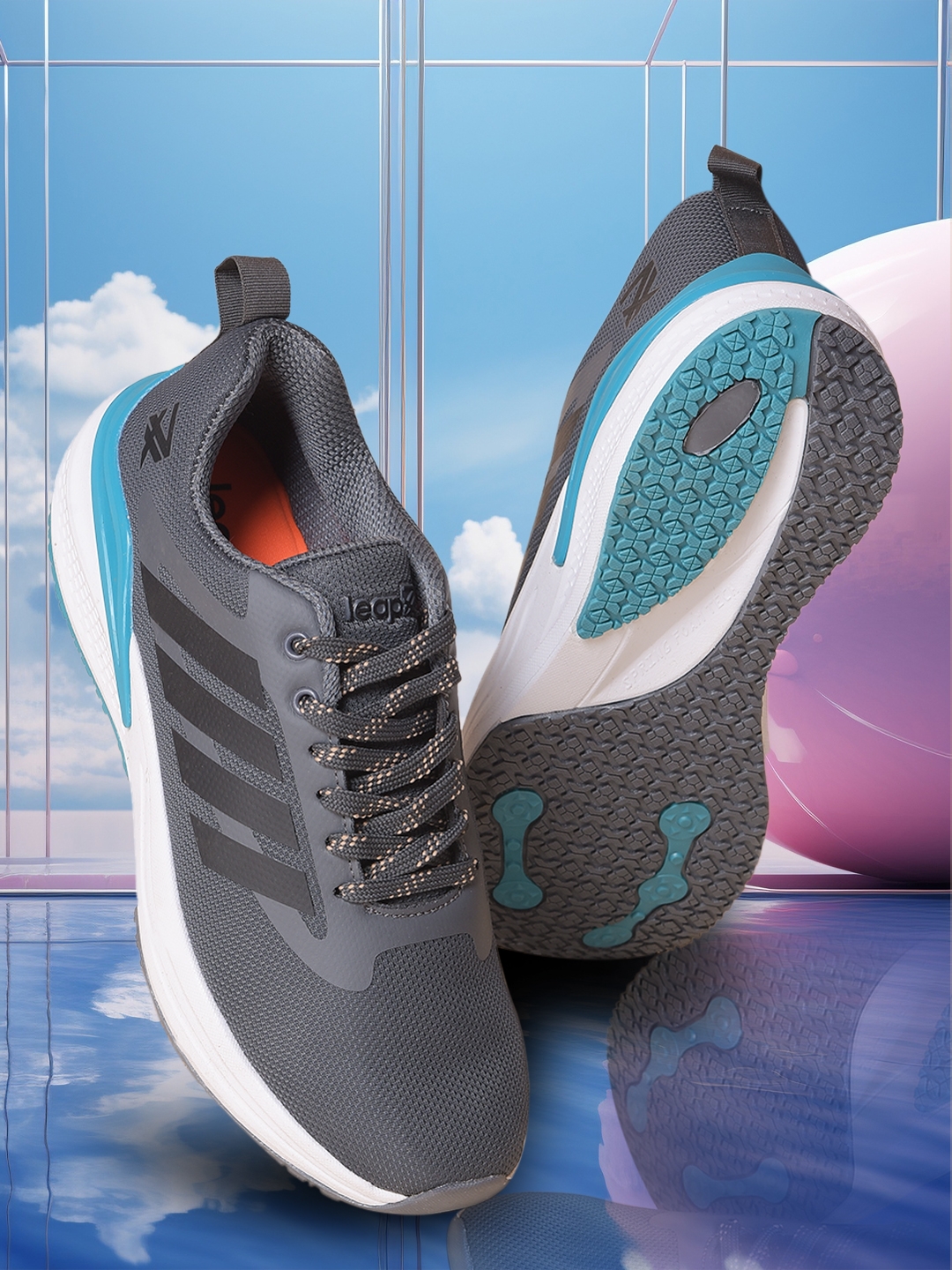 Liberty | Leap7X by Liberty CAPSICO-1 D.Grey Sports Shoes for Men