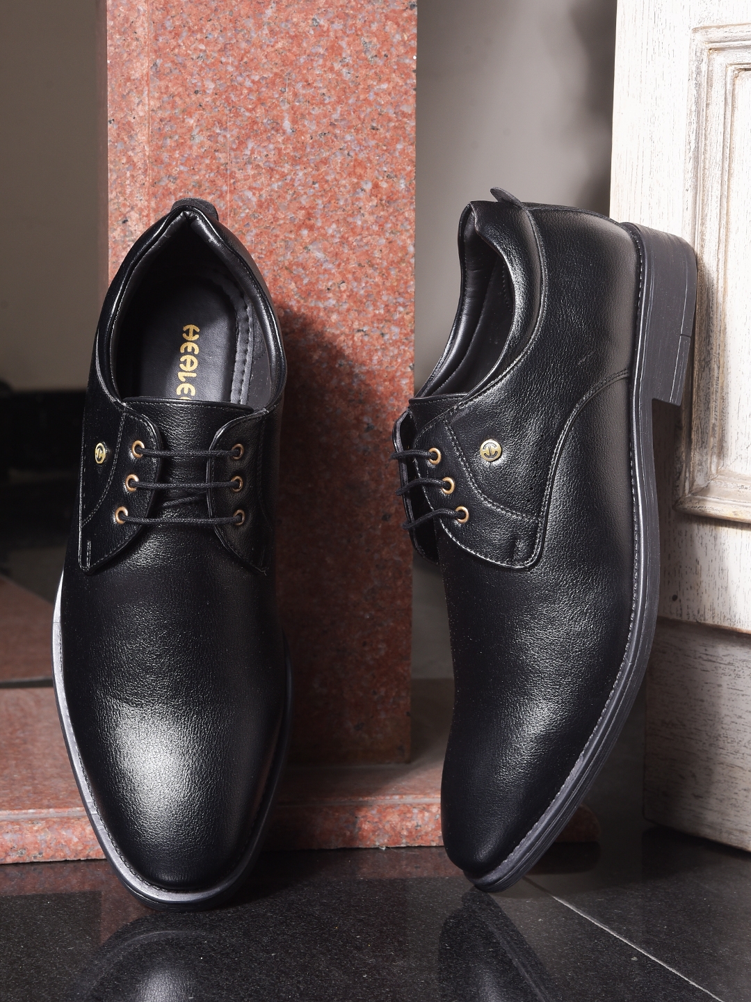 Liberty Healers Sagar-16 Mens Black Formal Shoes