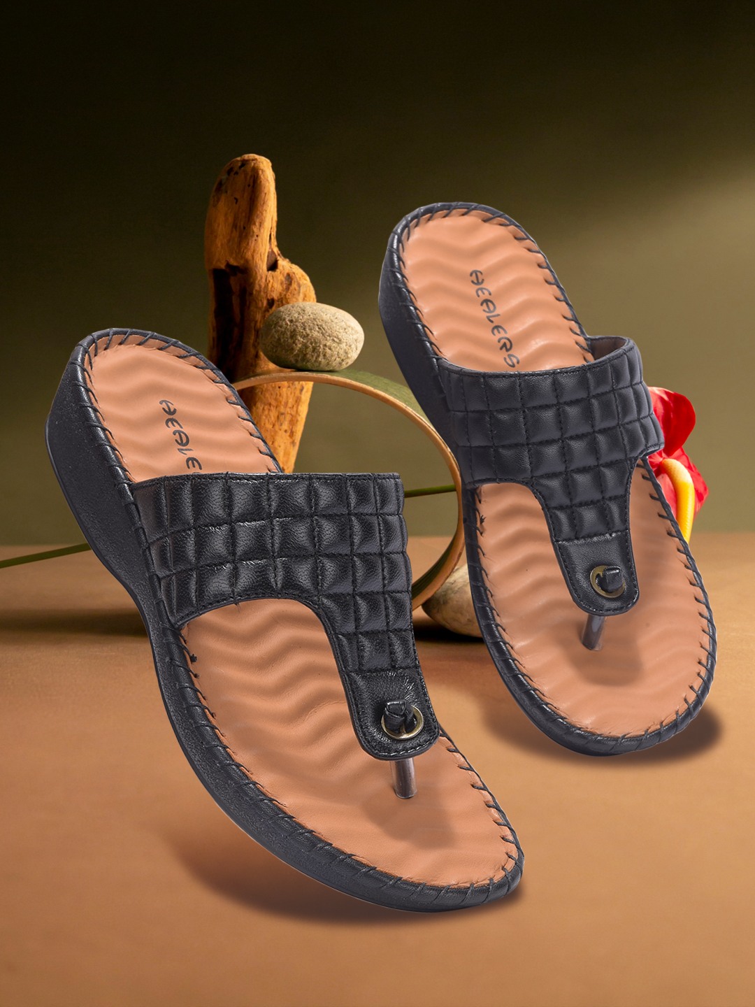 Healers by Liberty DR 722 Black Slippers for Women