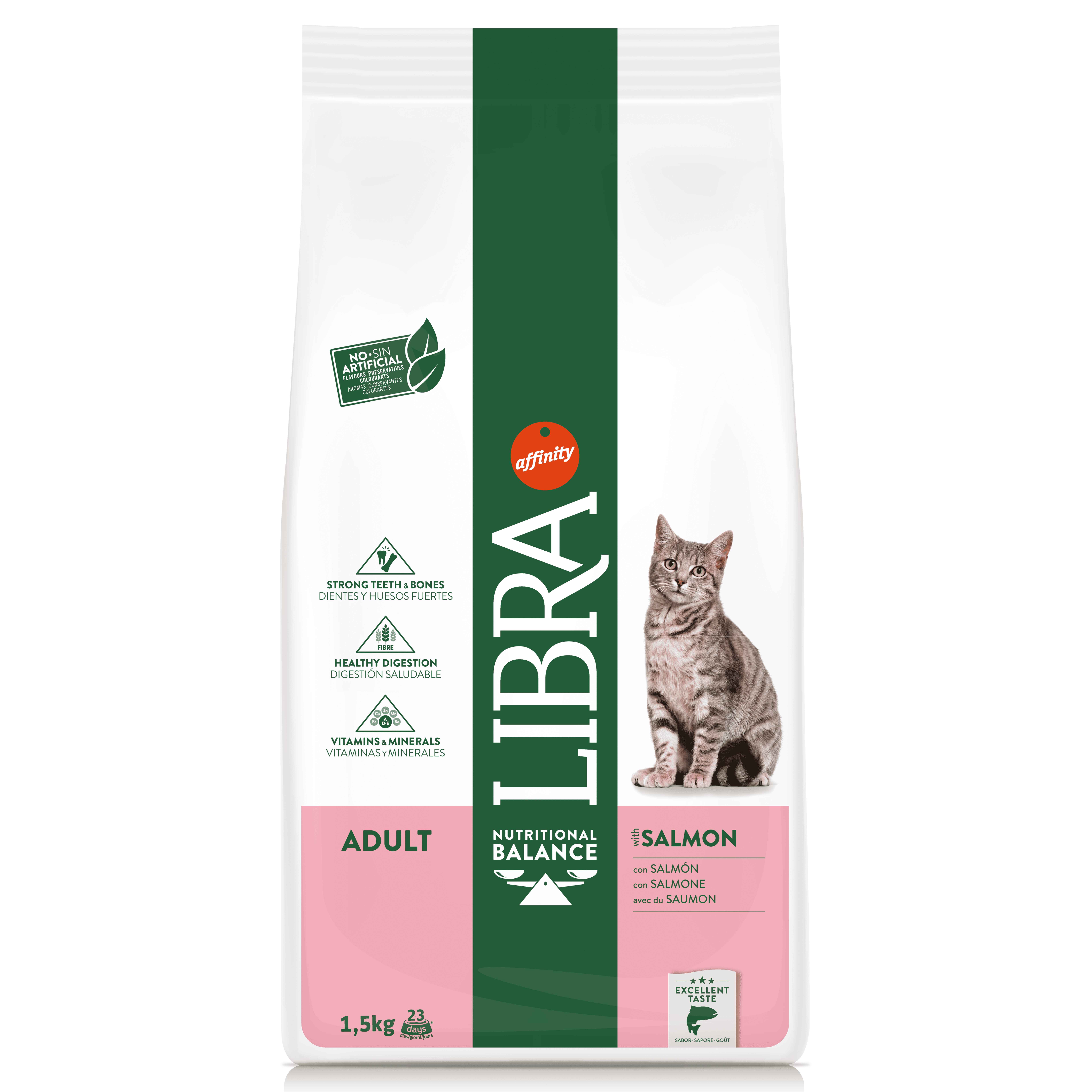 Libra Adult Salmon Dry Cat Food - 1.5 Kg