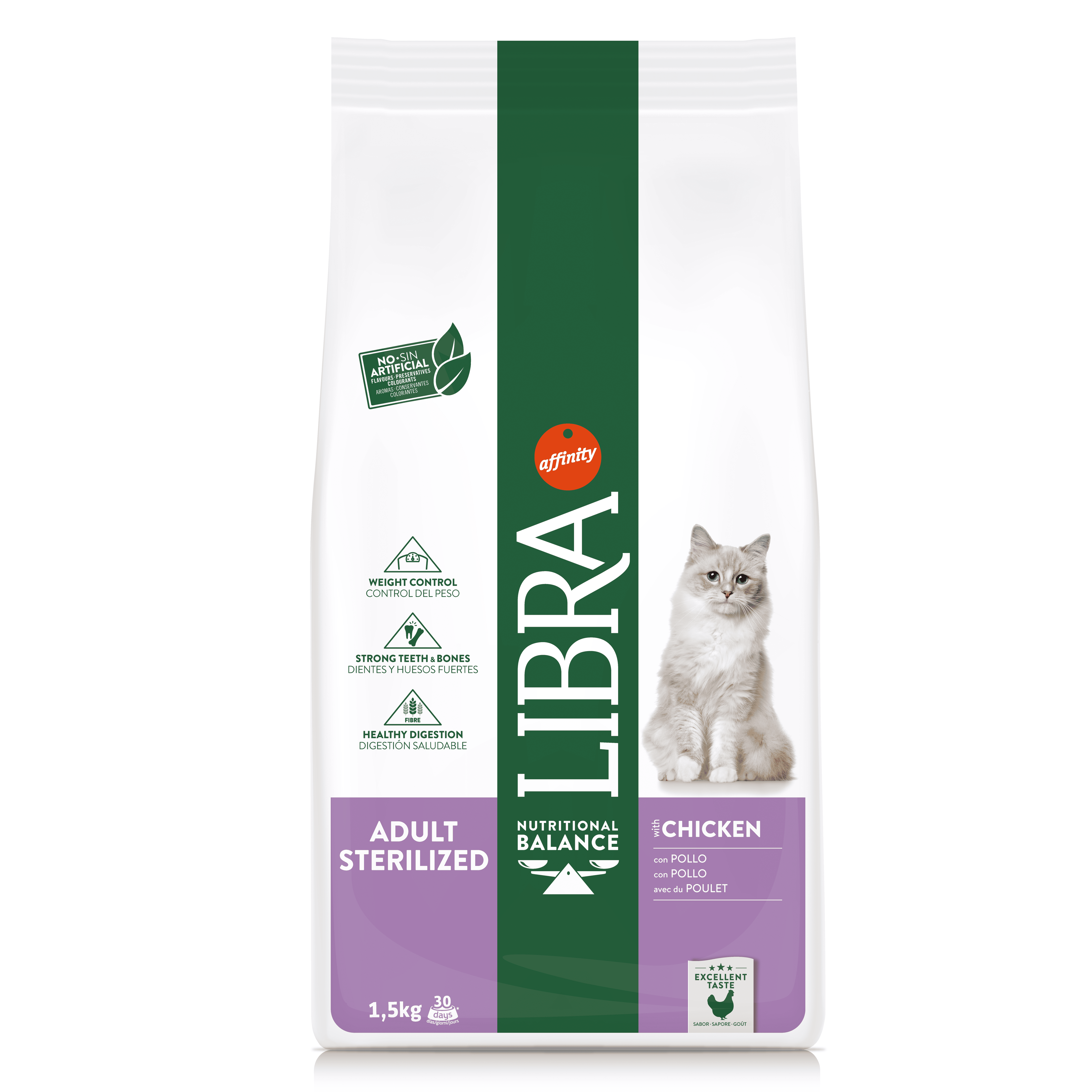 Libra Sterilized Chicken Dry Cat Food - 1.5 Kg