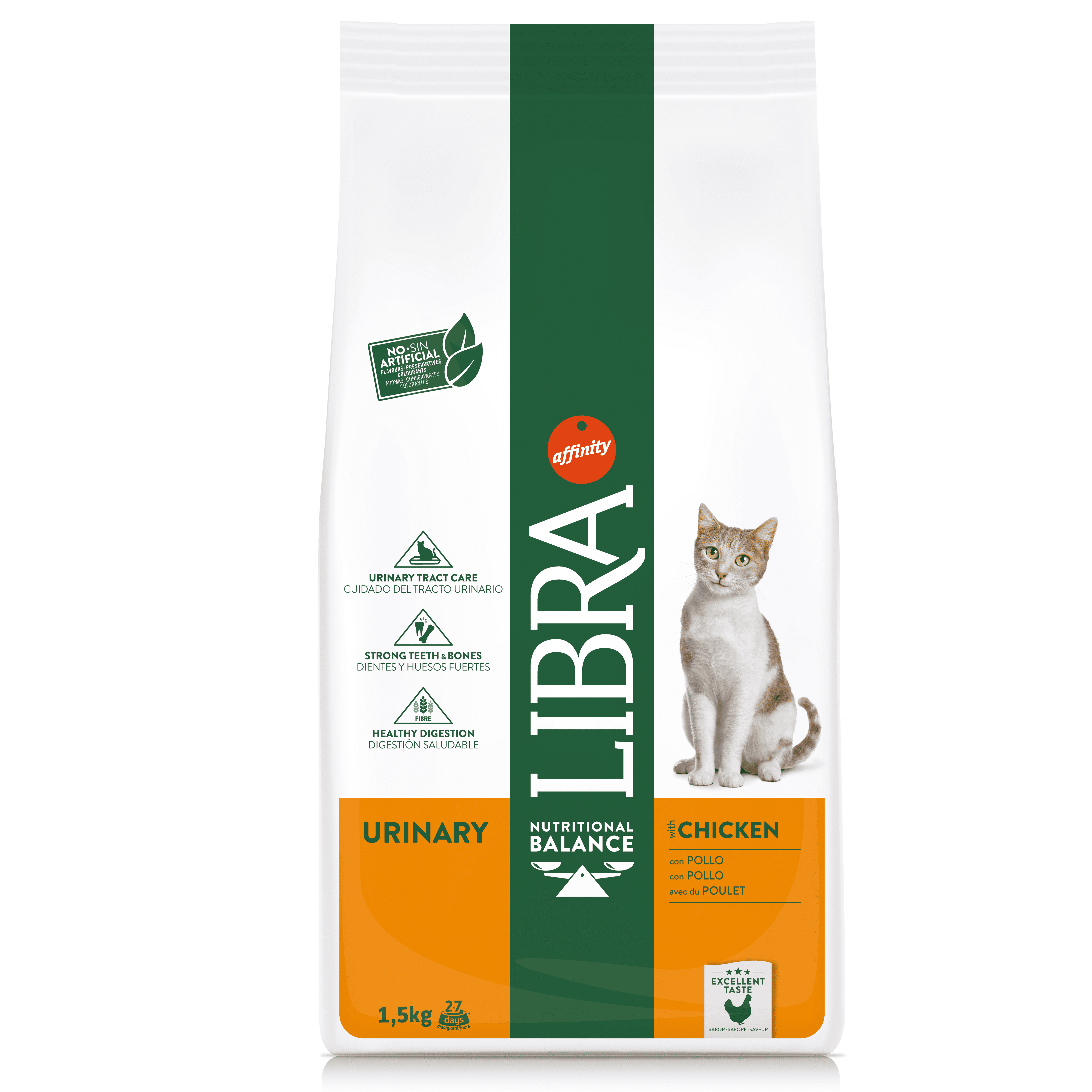 Libra Cat Urinary Chicken Dry Cat Food - 1.5 Kg