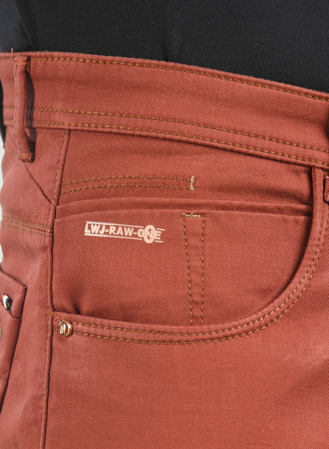 Livewire | Livewire Men's Rust Cotton Lycra Solid Trouser 4