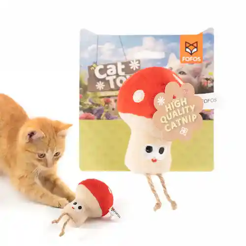 Barkbutler Fofos Mushroom Catnip Toy for Cats