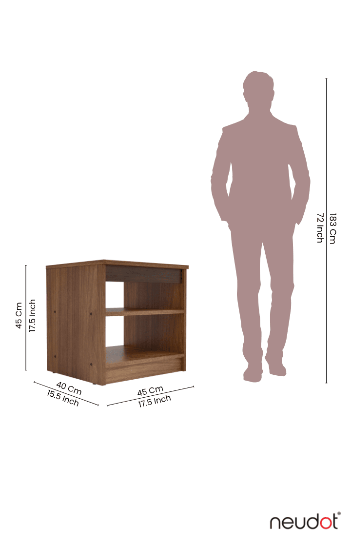 Holland Bedside Table - Leon Teak (DIY)