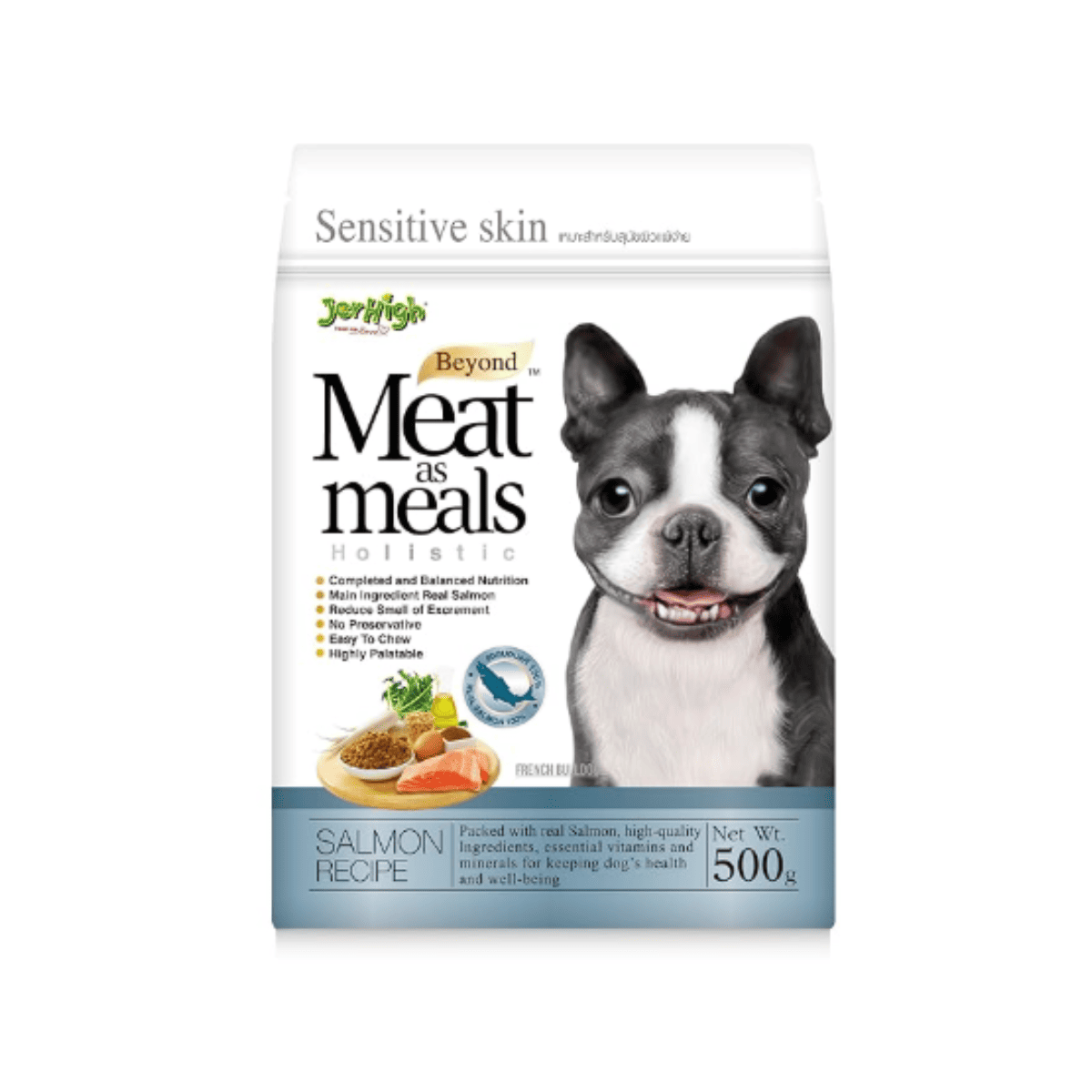 Jer High Meat-As-Meals Salmon Recipe Wet Dog Food - 500gm