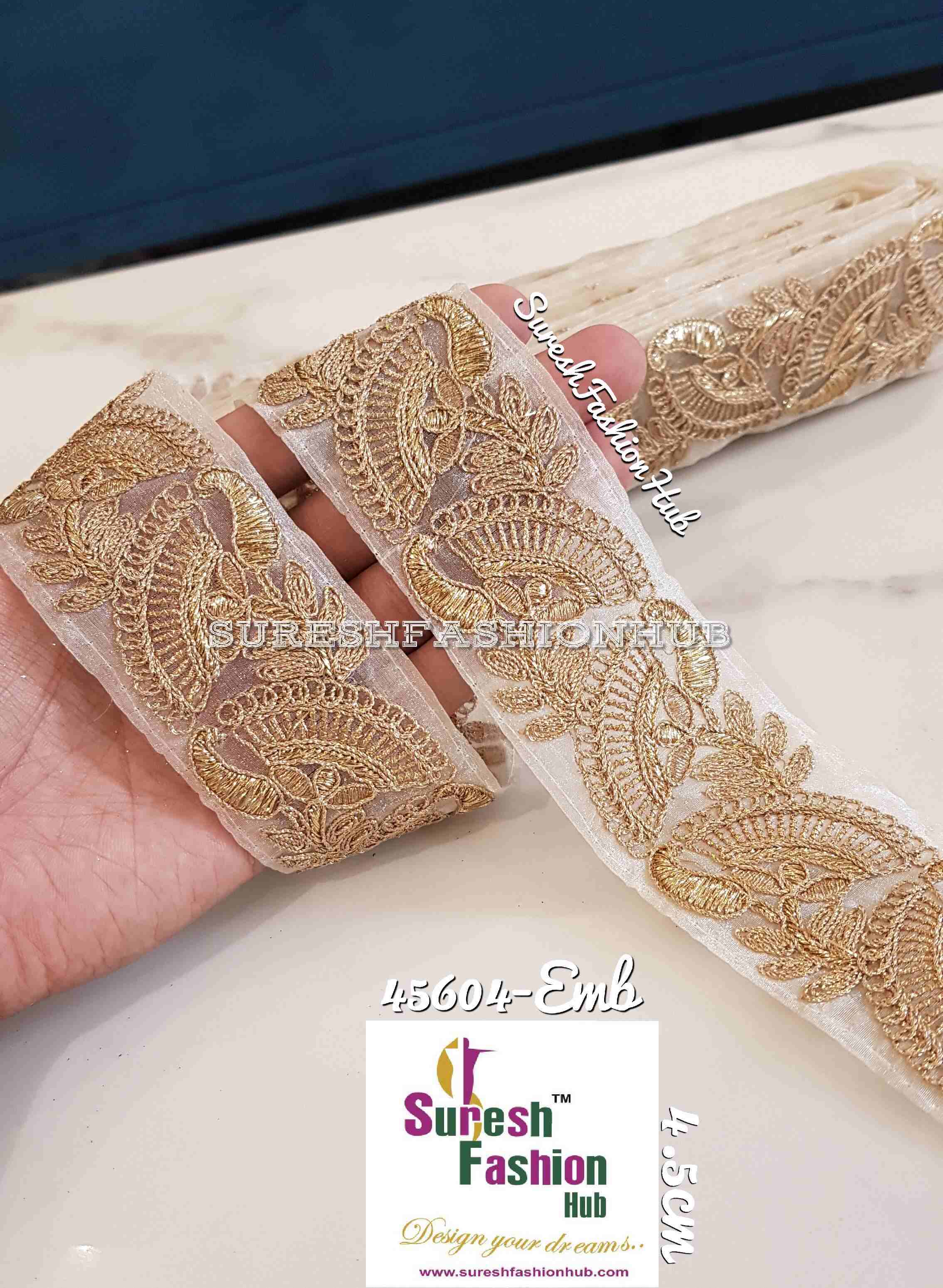  Golden Opulence Organza Lace