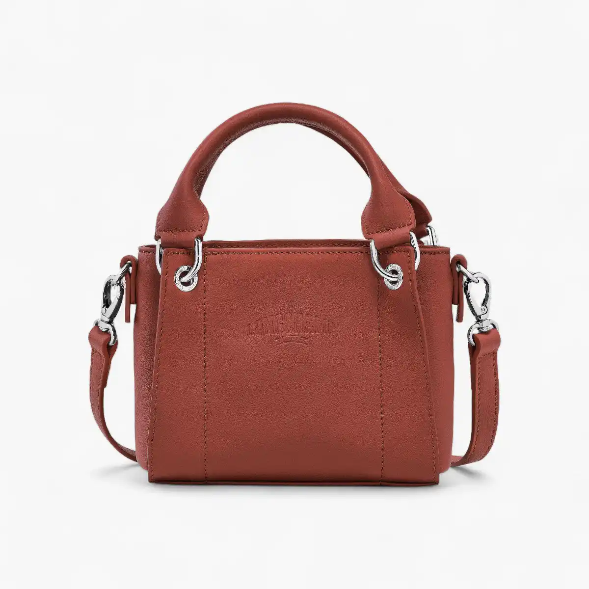 LONGCHAMP 3D LIGHT TOP HANDLE BAG CHESTNUT