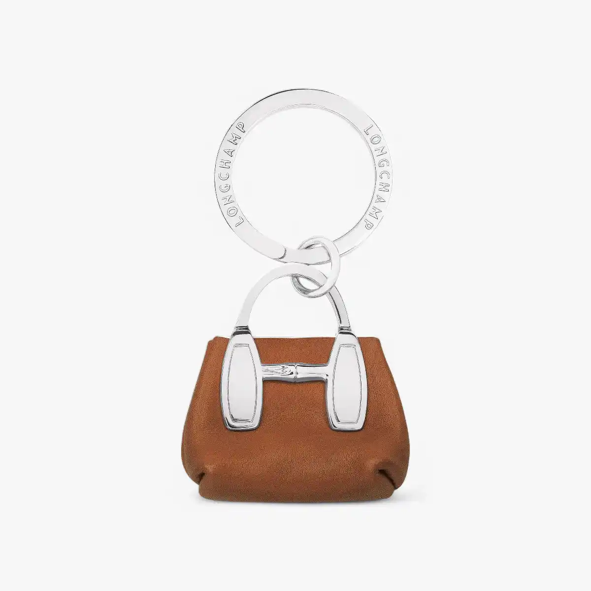 ROSEAU LUXE KEY RING COGNAC