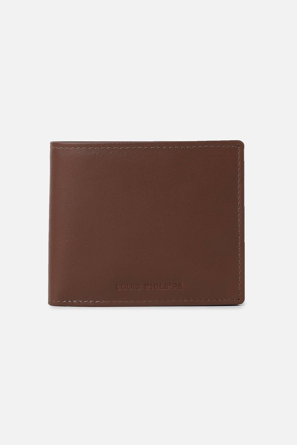 Men Brown Solid Genuine Leather Wallet