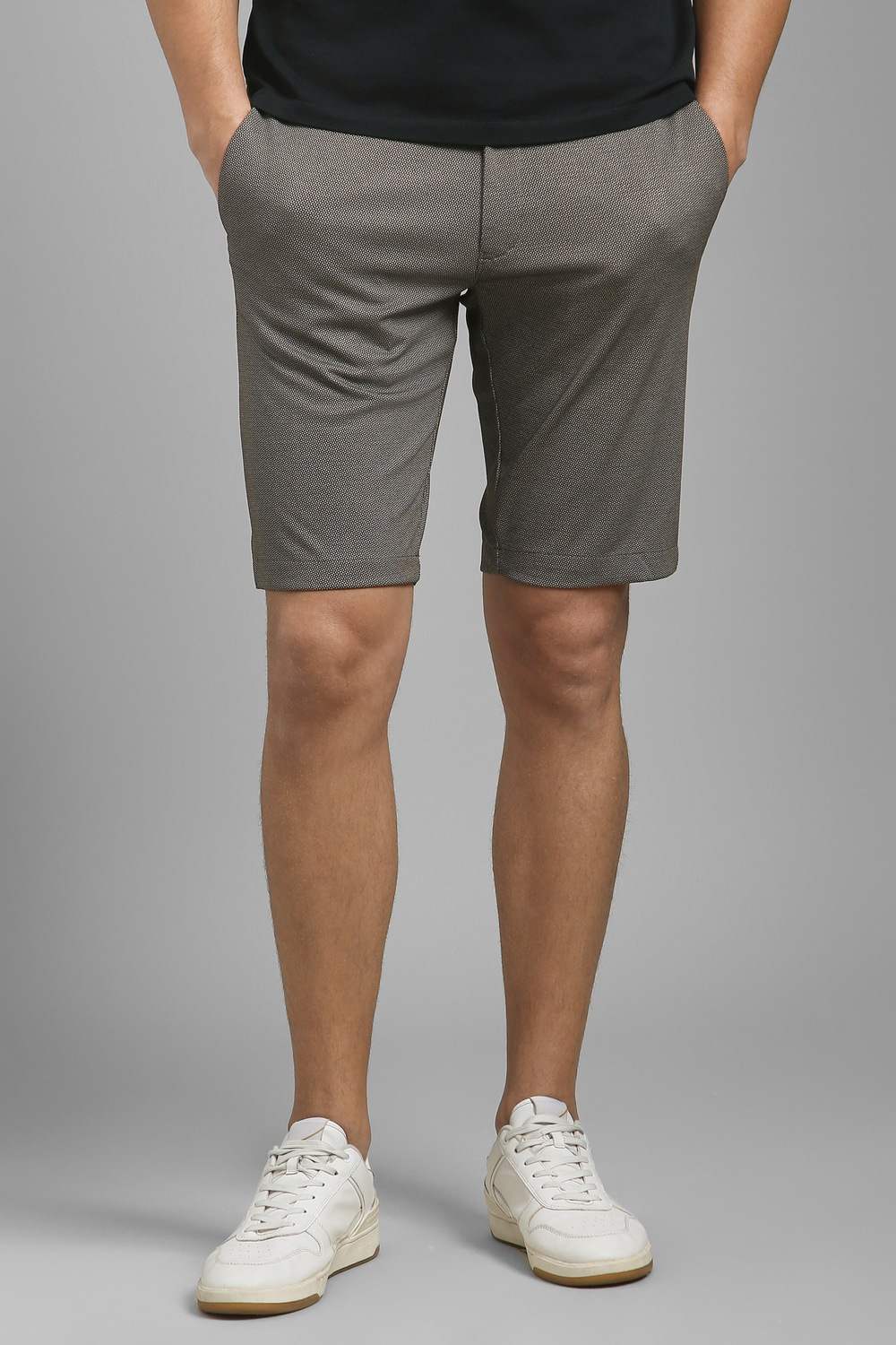 Men Grey Print Shorts