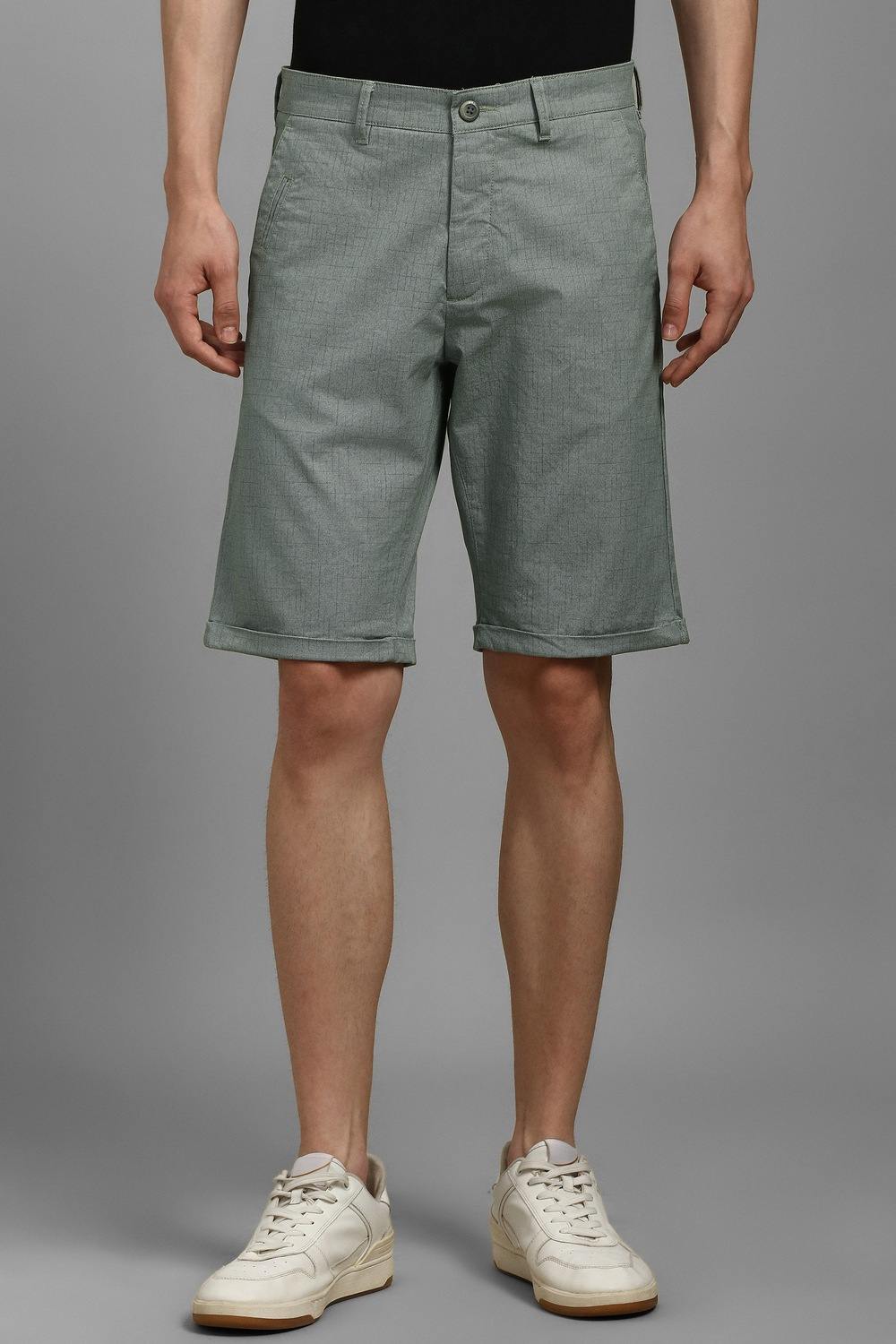 Men Green Print Shorts