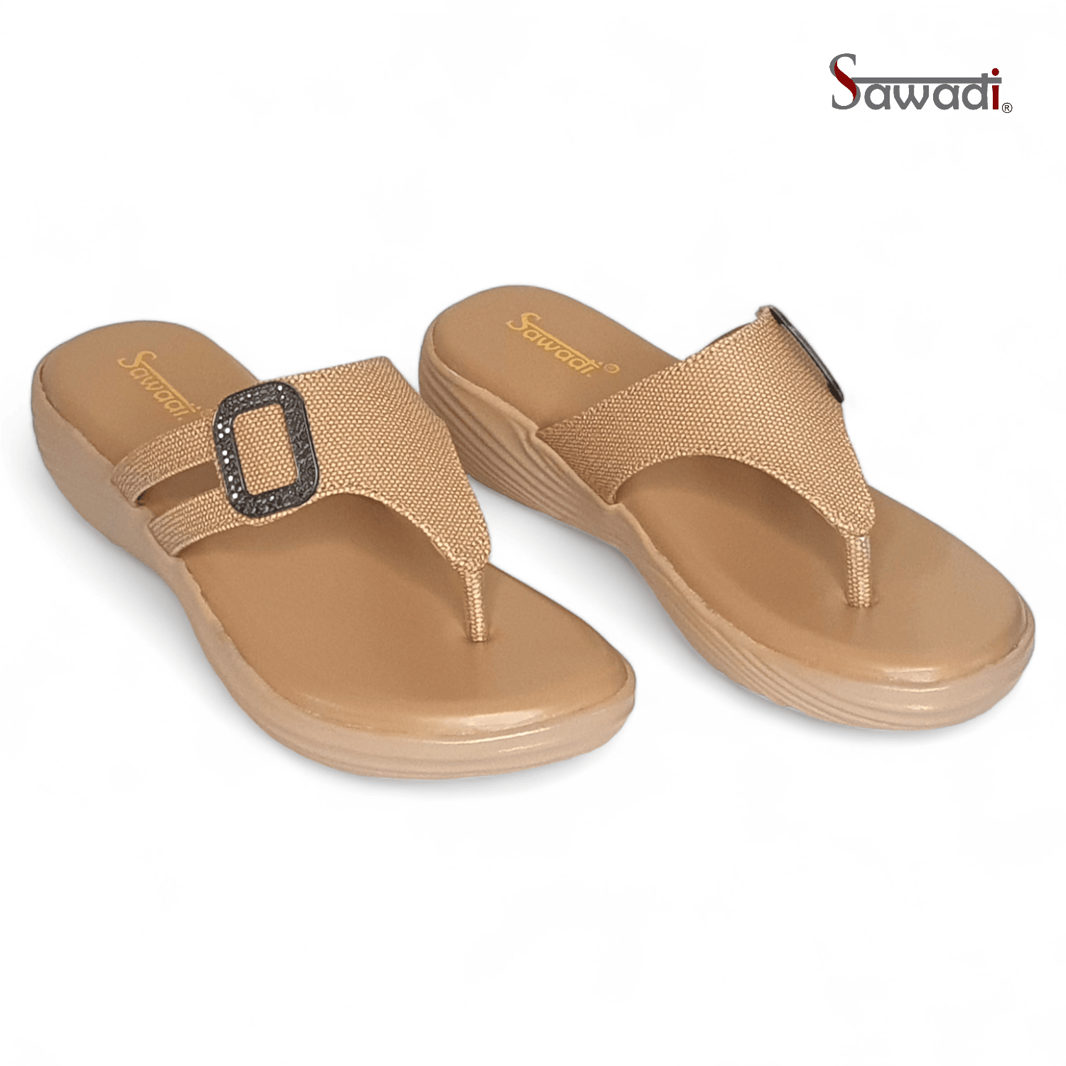 Sawadi Women's Beige Casual Sandal - Comfortable and Versatile Footwear | Sawadi Mart