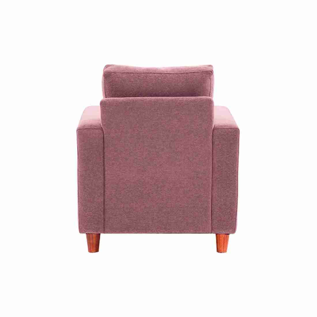neudot Roman Sofa for Living Room |1 Person Sofa|Premium Fabric with Cushioned Armrest | Solid Wood Frame|1 Seater in Ceramic Pink Color