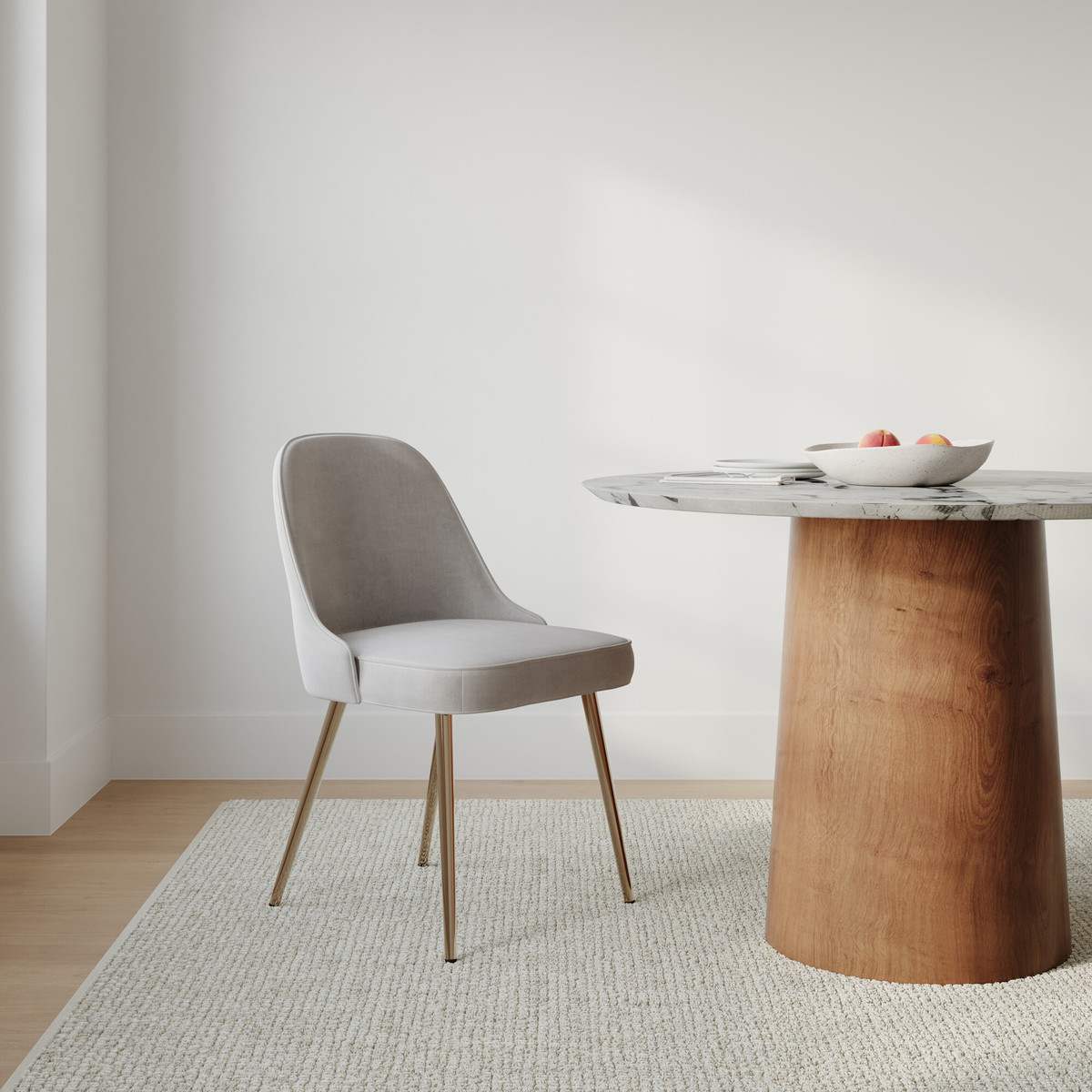west elm | Mid Century Upholstered Dining Chair - Metal