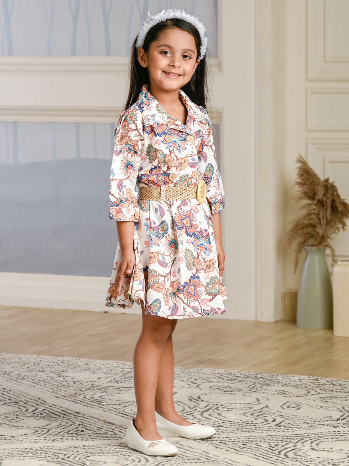 ALBION PREMIUM GIRLS SALONI MULTI FROCK