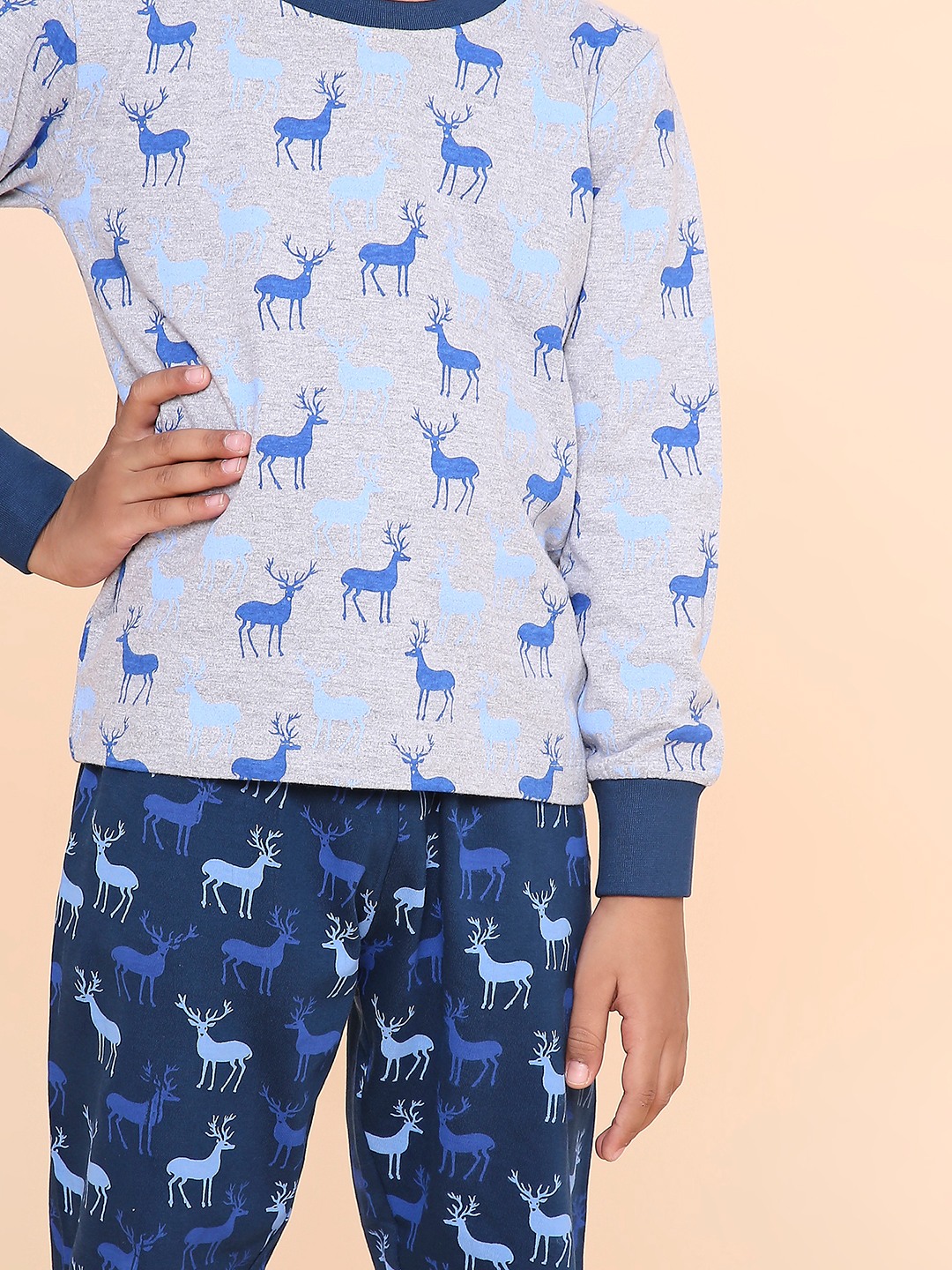 Boys- 2 piece printed cotton jogger lounge set