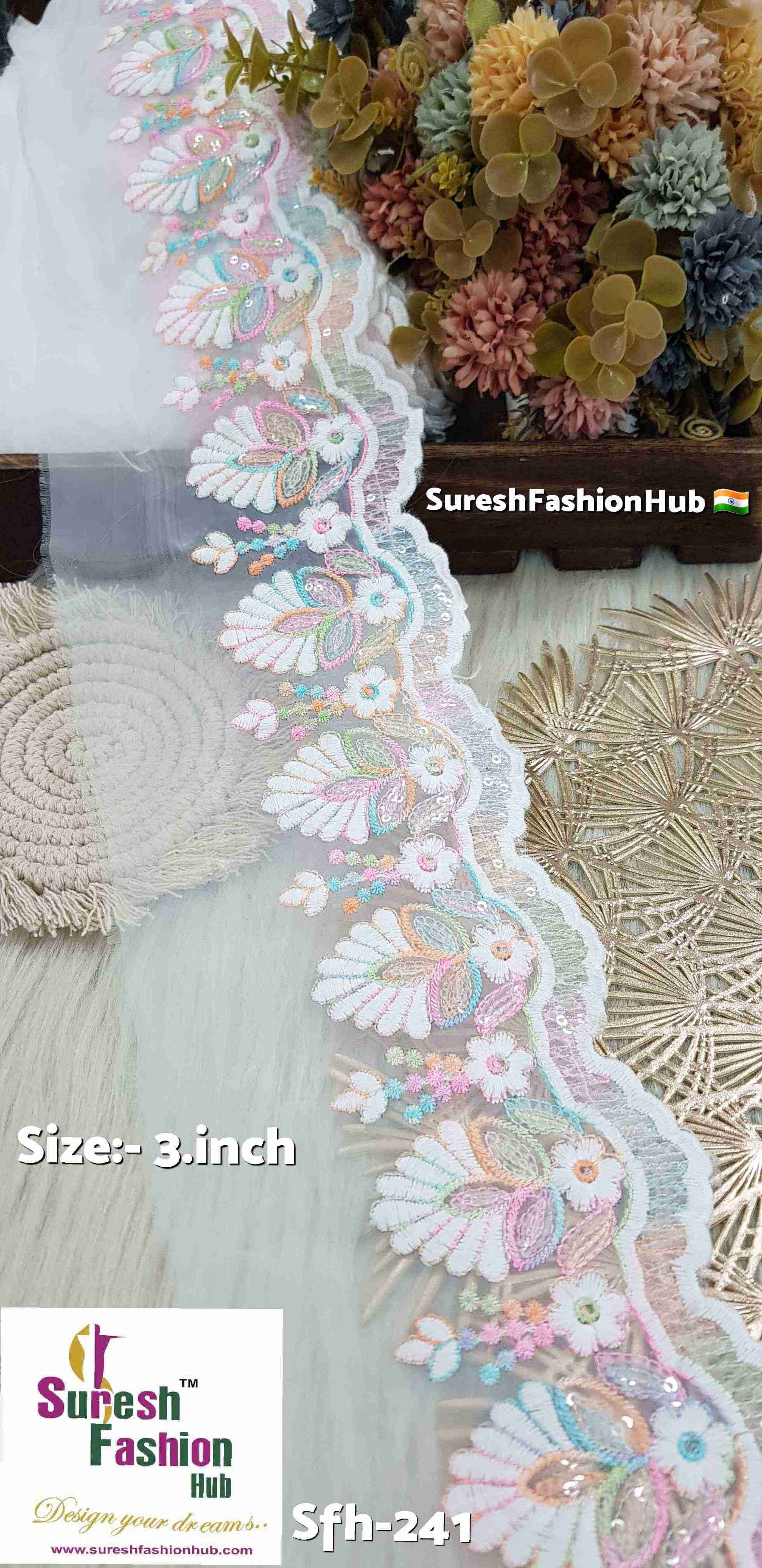 Elegant Multi-Color GPO Borders with White Sequins