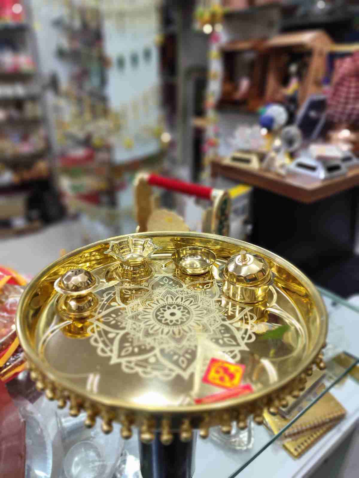 Pure brass Puja set