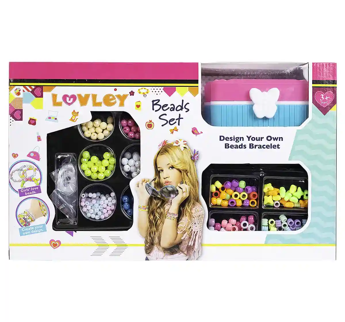 Luvley Beads Set, Design Your Own Bracelet, 3Y+
